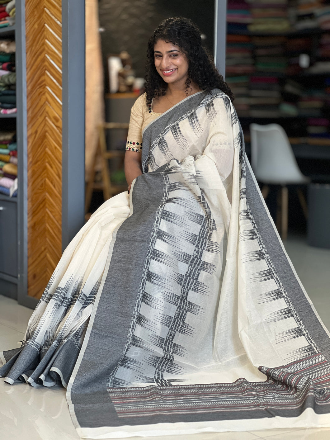Jacquard Weaving Cotton Saree | GMS124