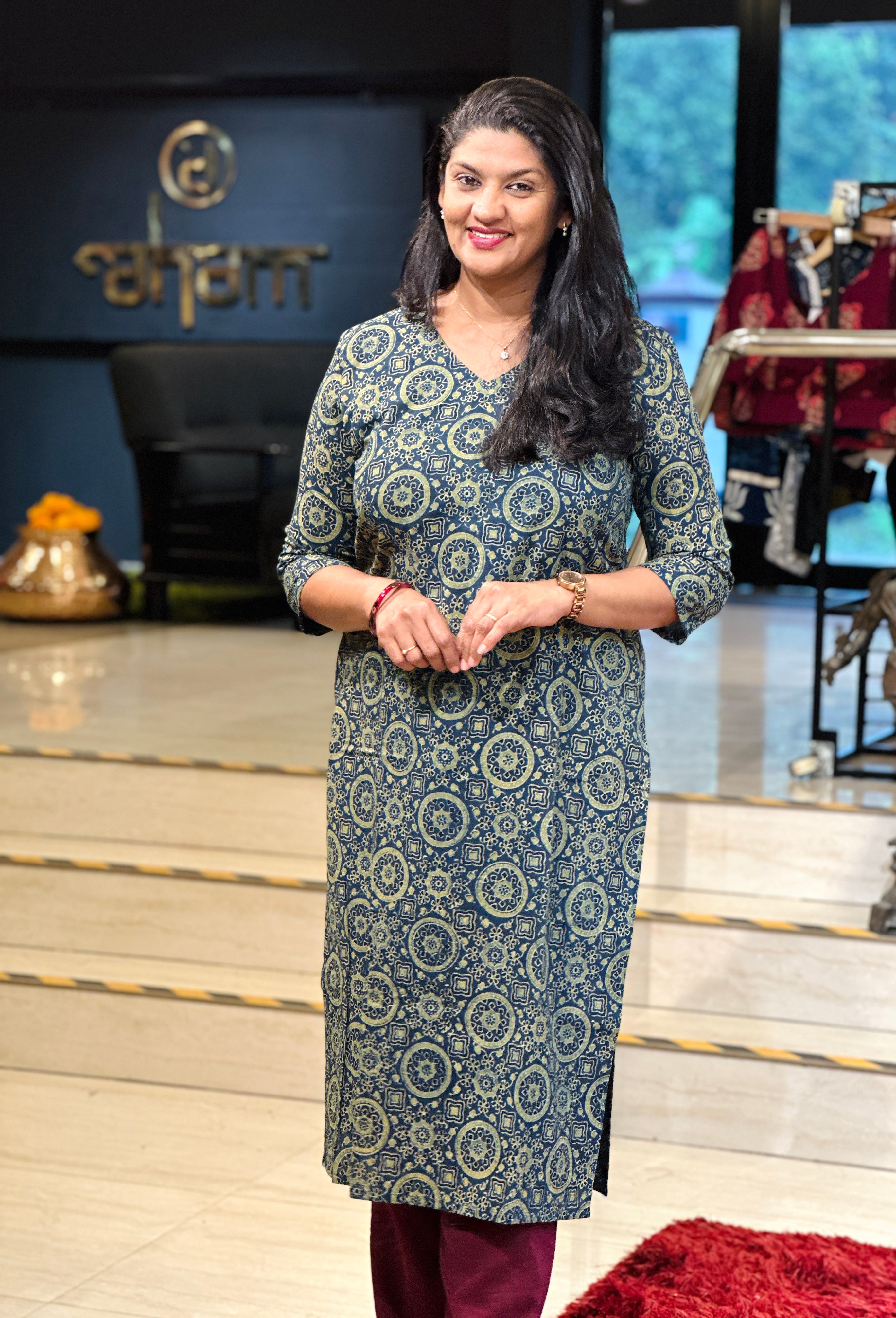 Print Detailed Cotton Kurta | DNT739