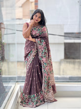 Banarasi With Batik Inspired Digital Printed Chanderi Silk Saree | RGD635