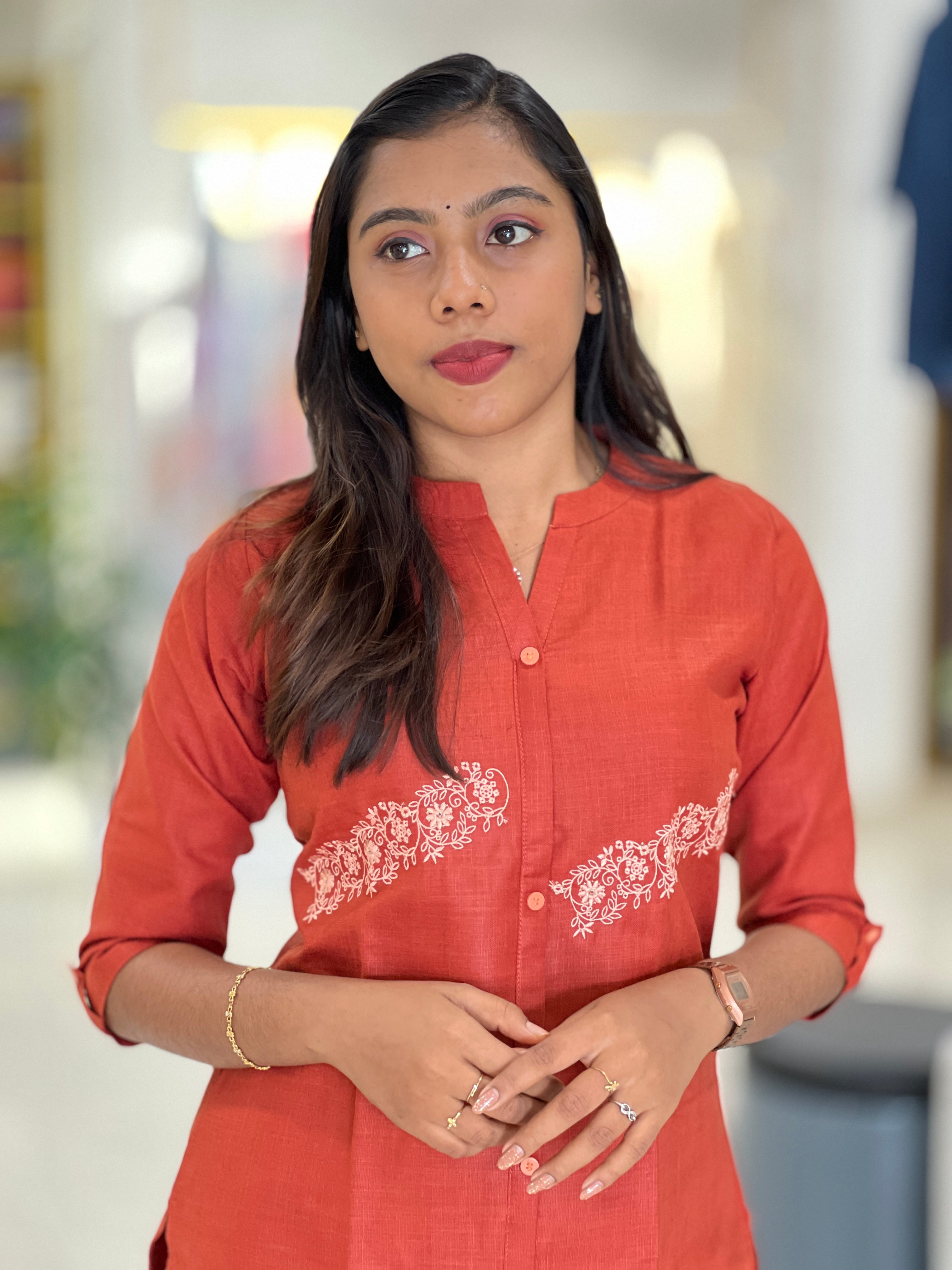 Floral Embroidery Bagalpuri Linen Finish Kurta Set | MSN120