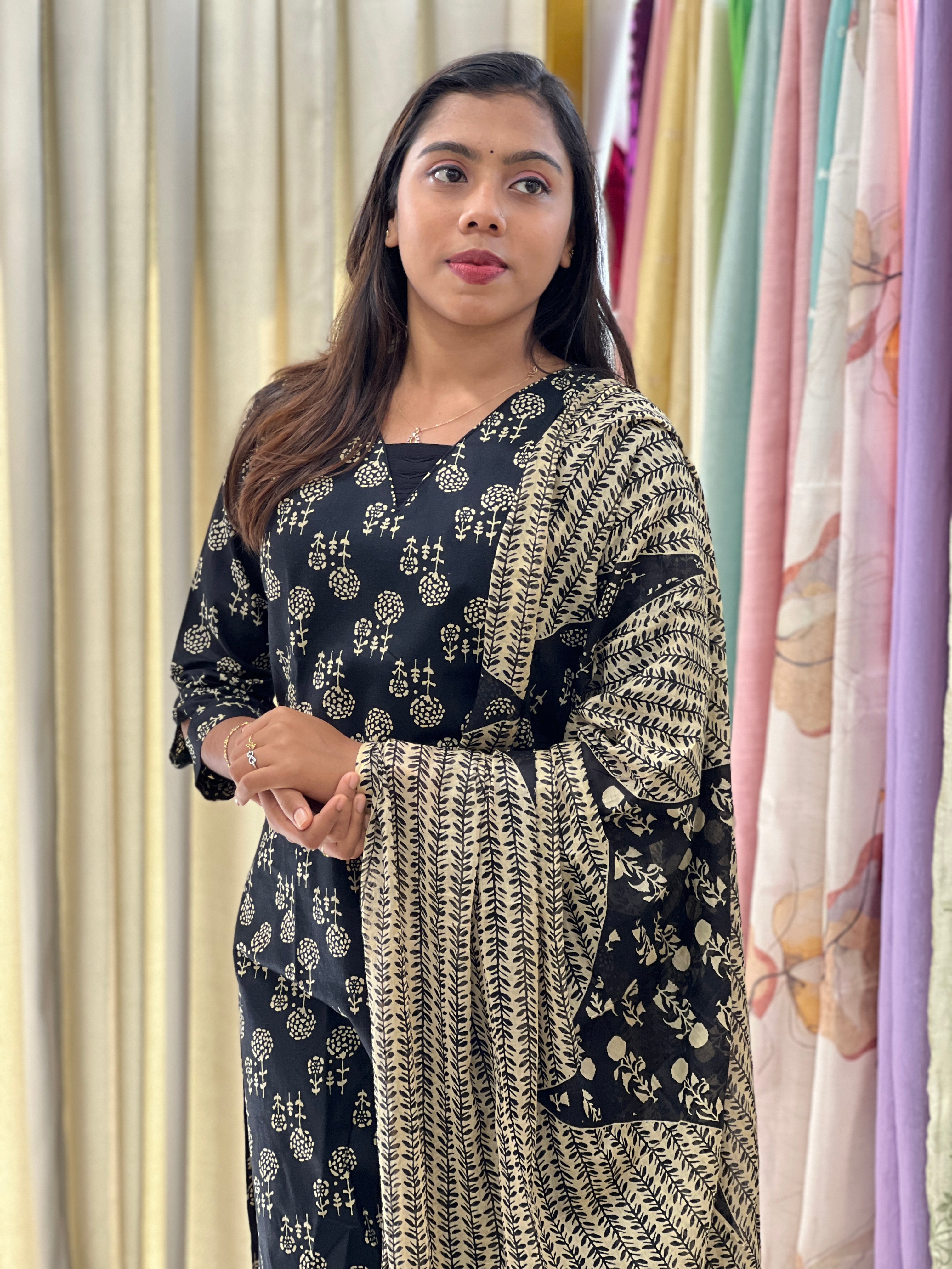 Floral Printed Cotton Kurta Set | MSN122