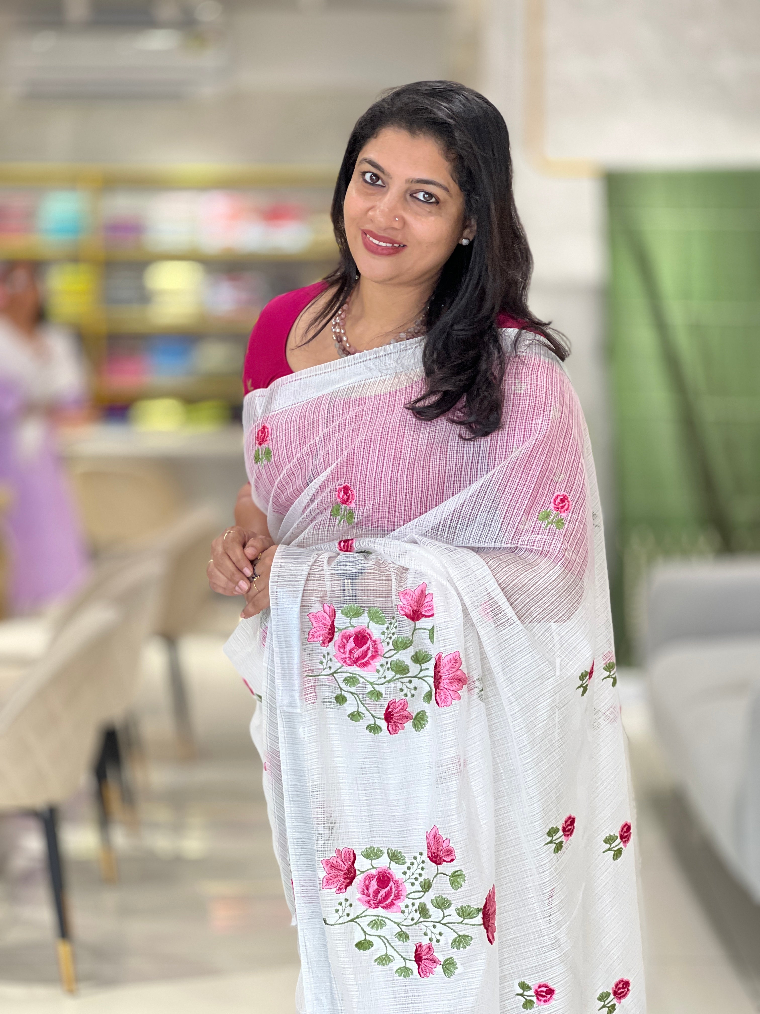 Floral Bunches Silky Kota Saree | NHH240