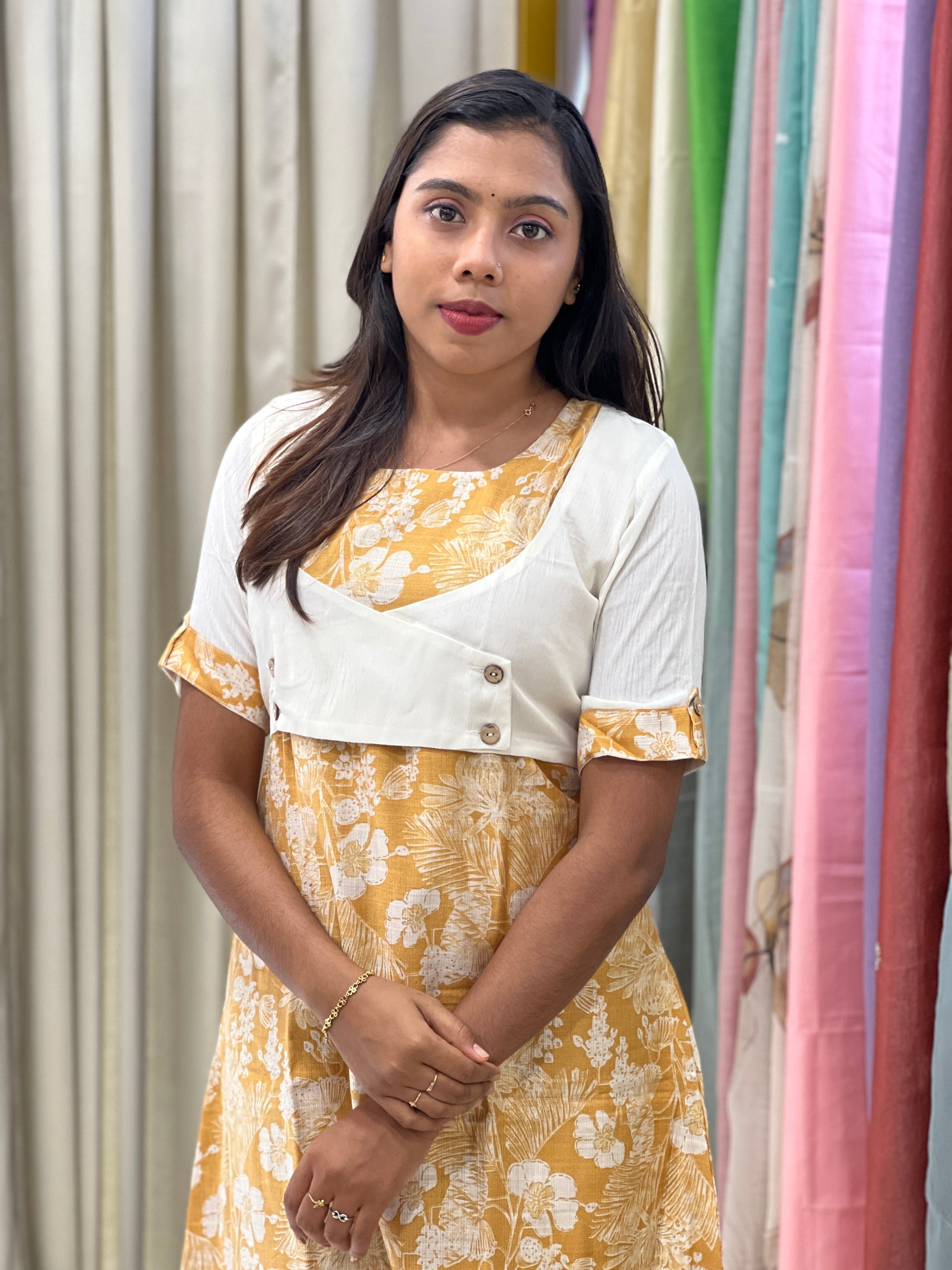 Floral Printed Rayon Kurta | MSN121