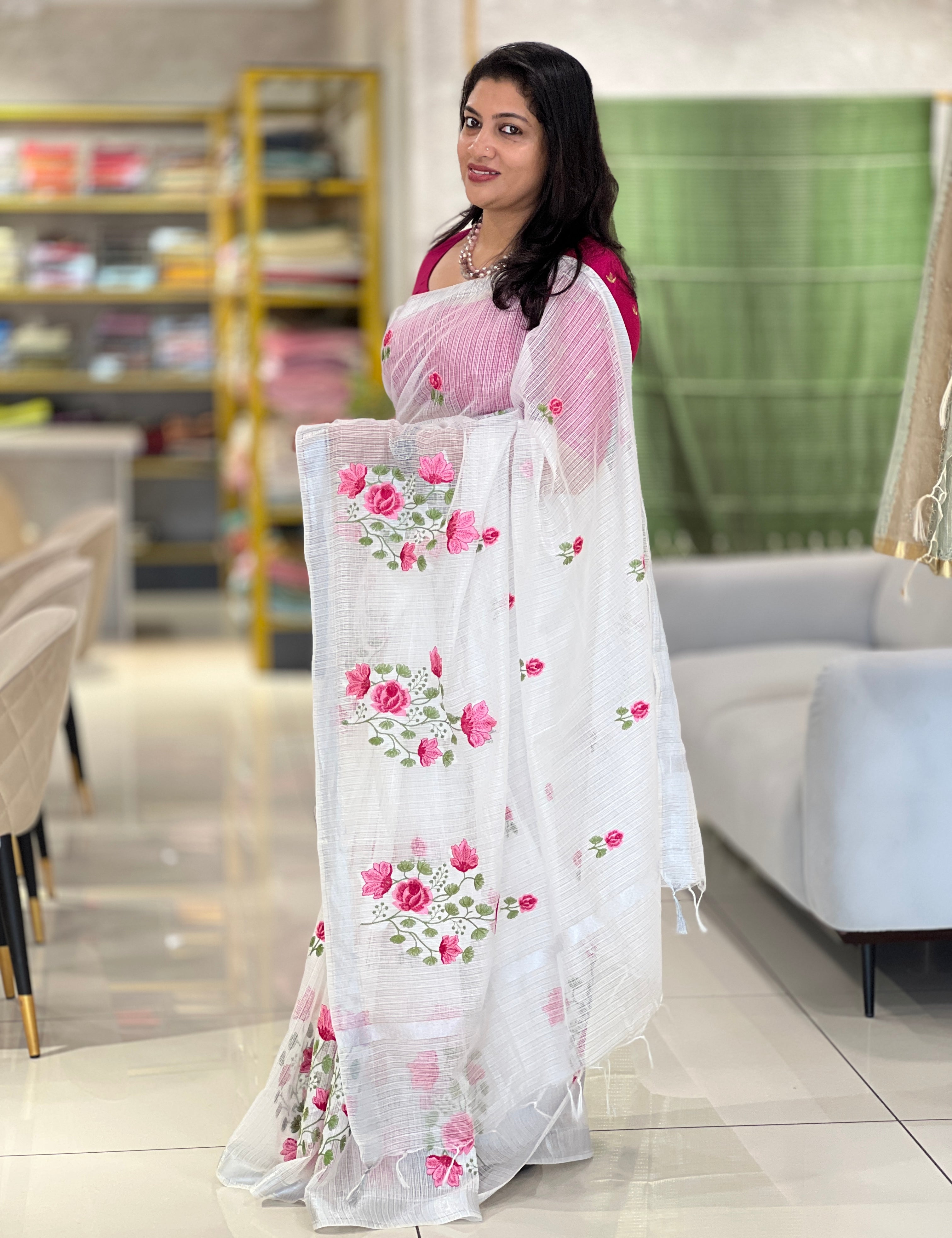 Floral Bunches Silky Kota Saree | NHH240