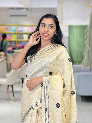 Hand Kantha Embroidery  Geecha Tussar Saree | BLD1154