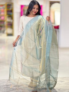 Contrast Border Detailed Tissue Dupatta | TSP176