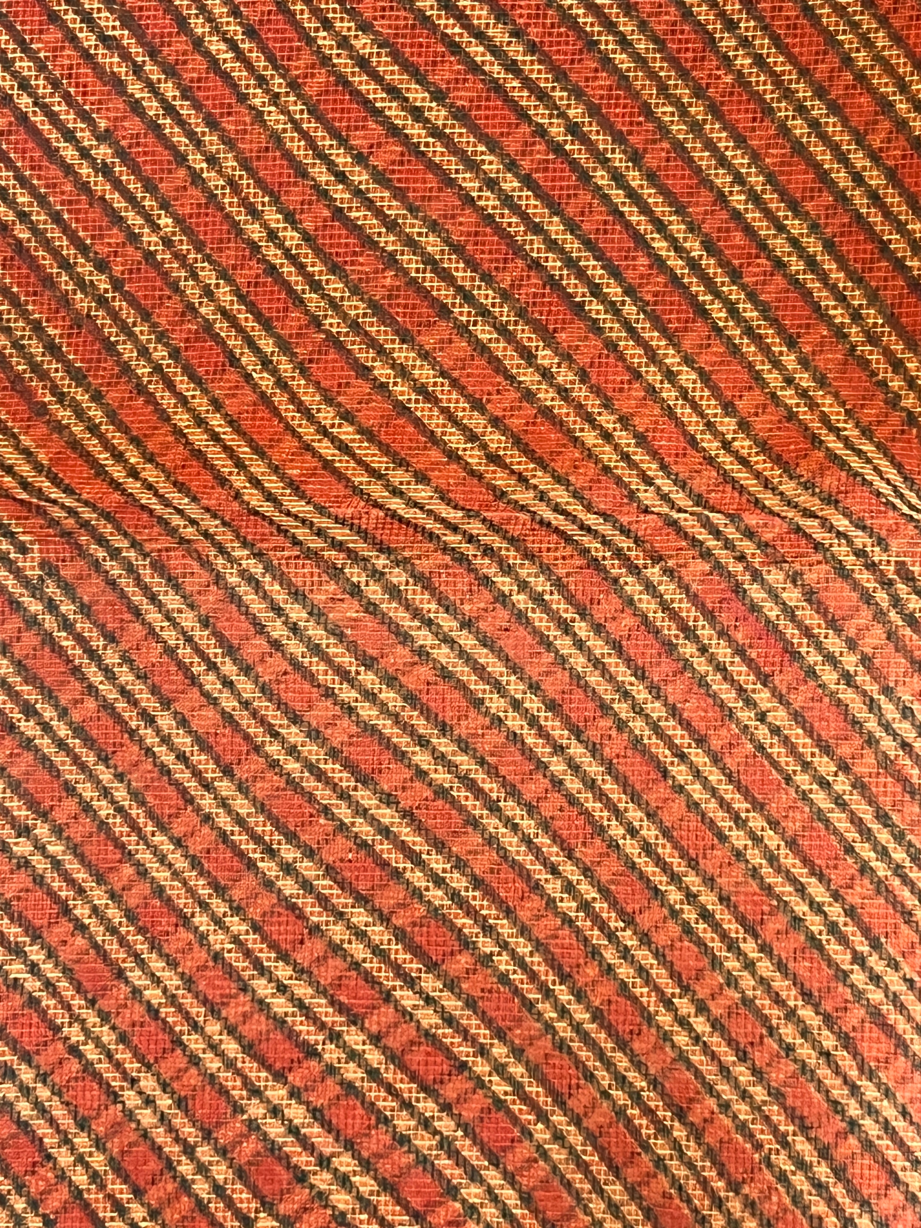 Block Printed Muga Check Kota Saree | JSC614