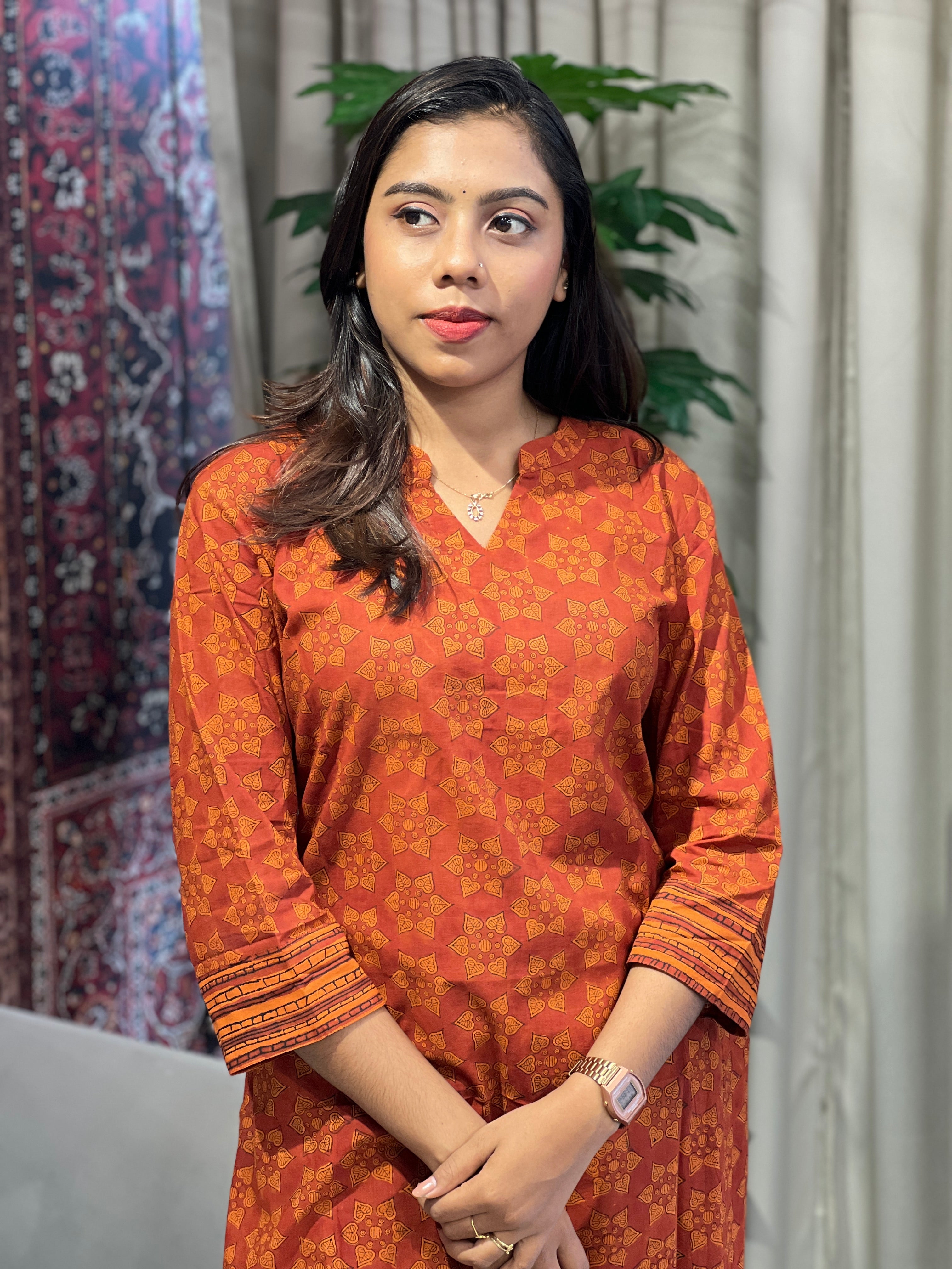 Printed Cotton Kurta  | DNT839