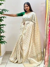 Floral Motif Tussar Finish Saree | SHC116