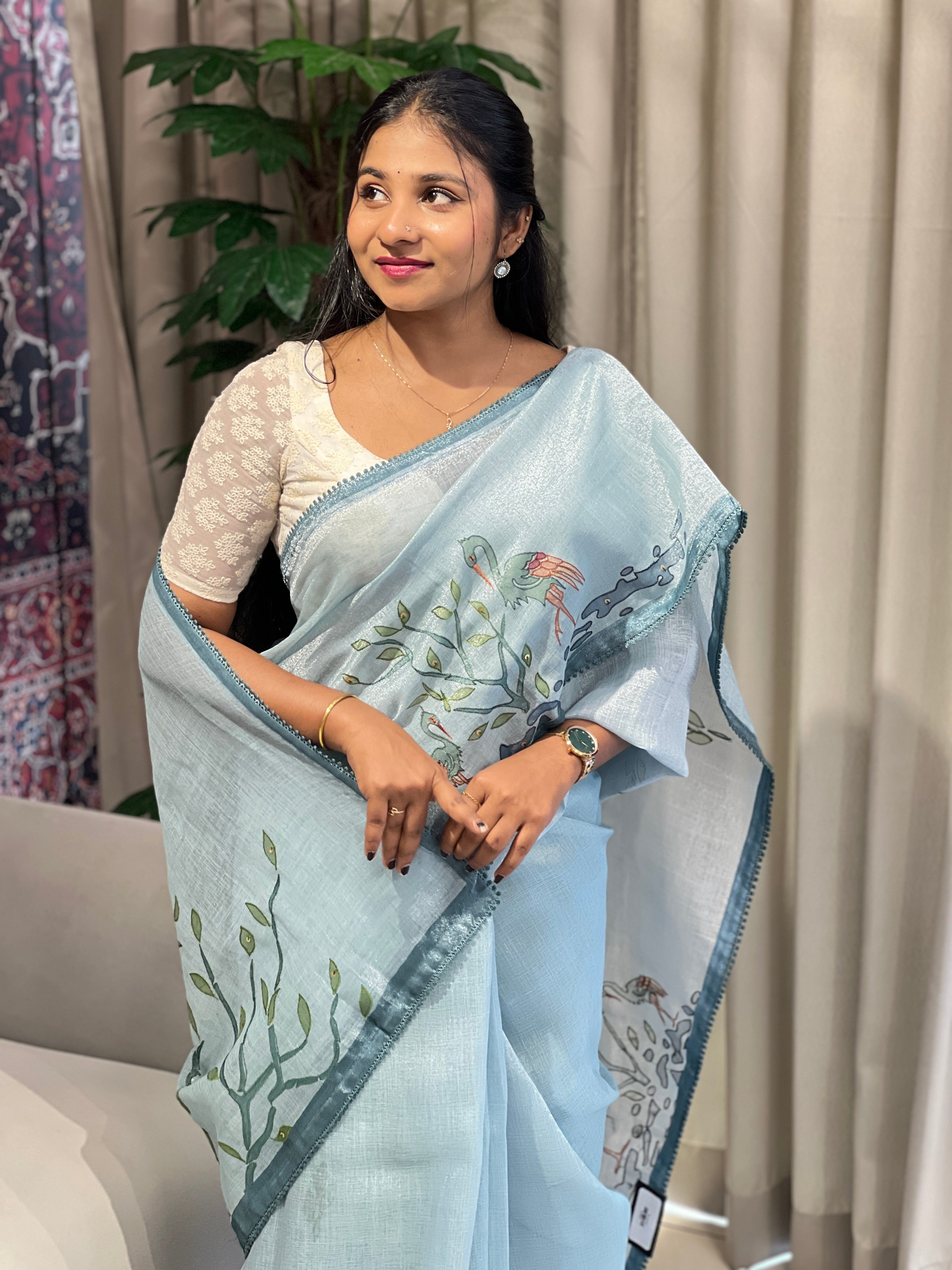 Digital Printed Tissue Saree | SUN507