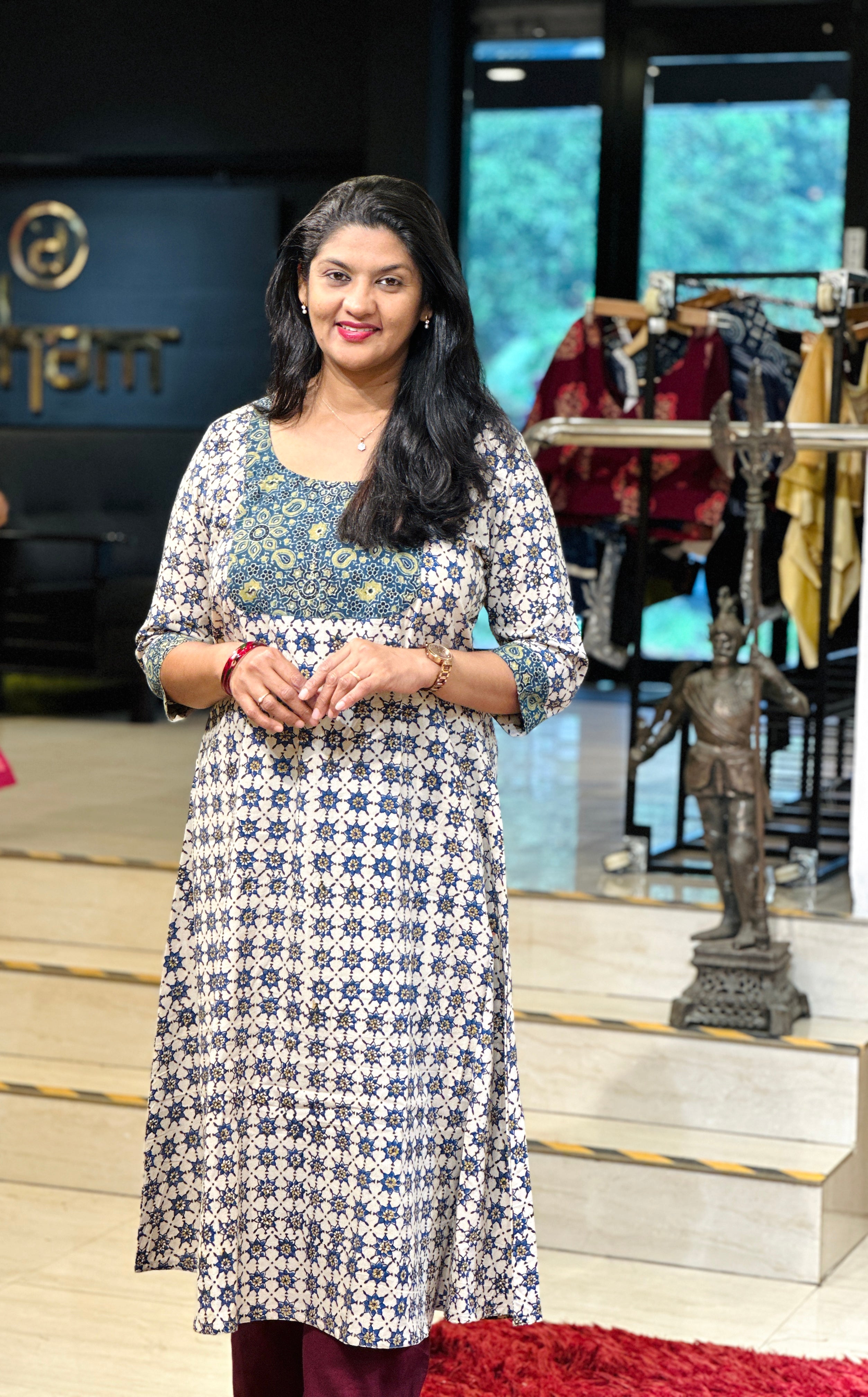 Print Detailed Cotton Kurta | DNT770