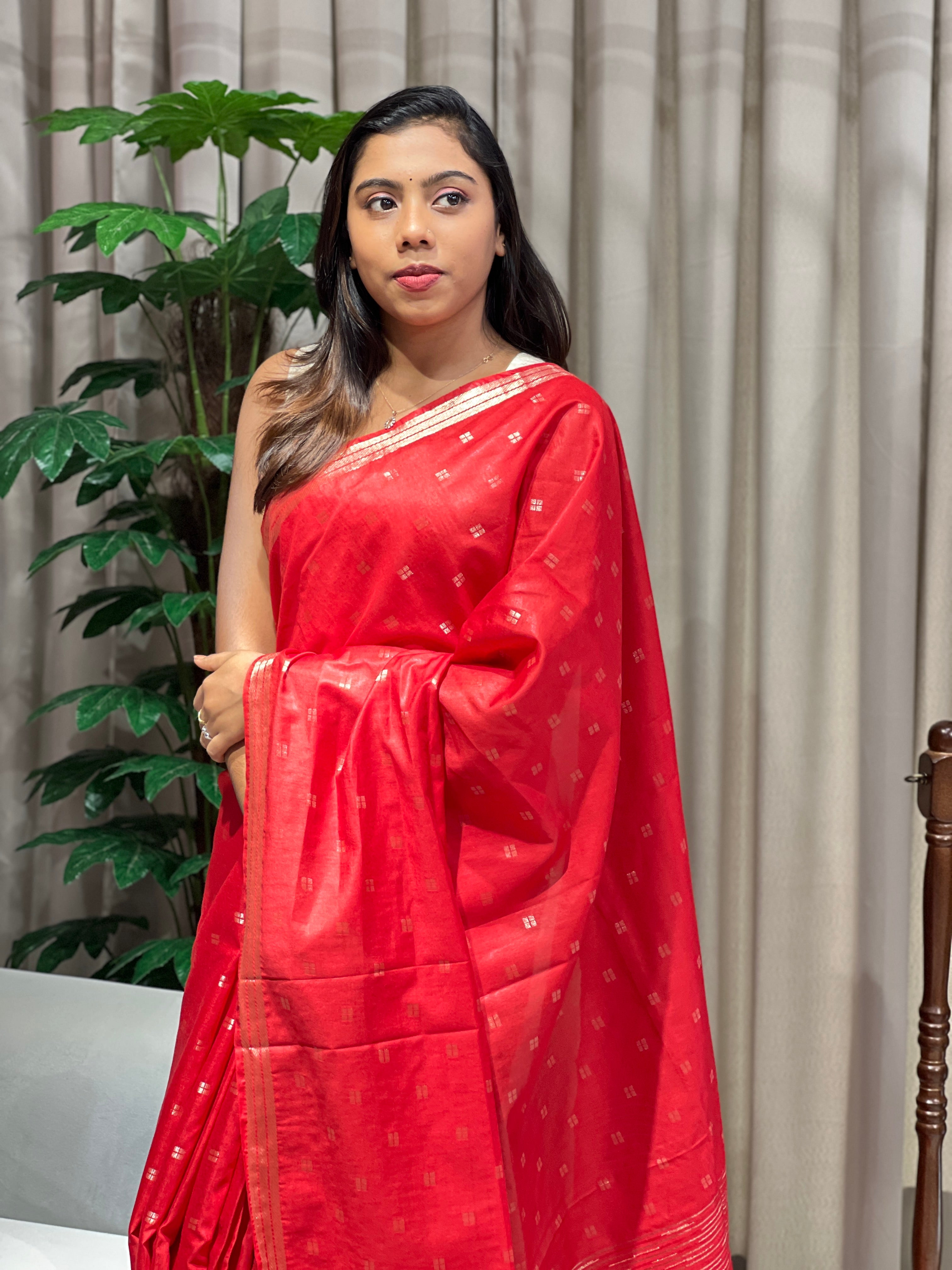 Zari Woven Semi Tussar Saree | NHH594