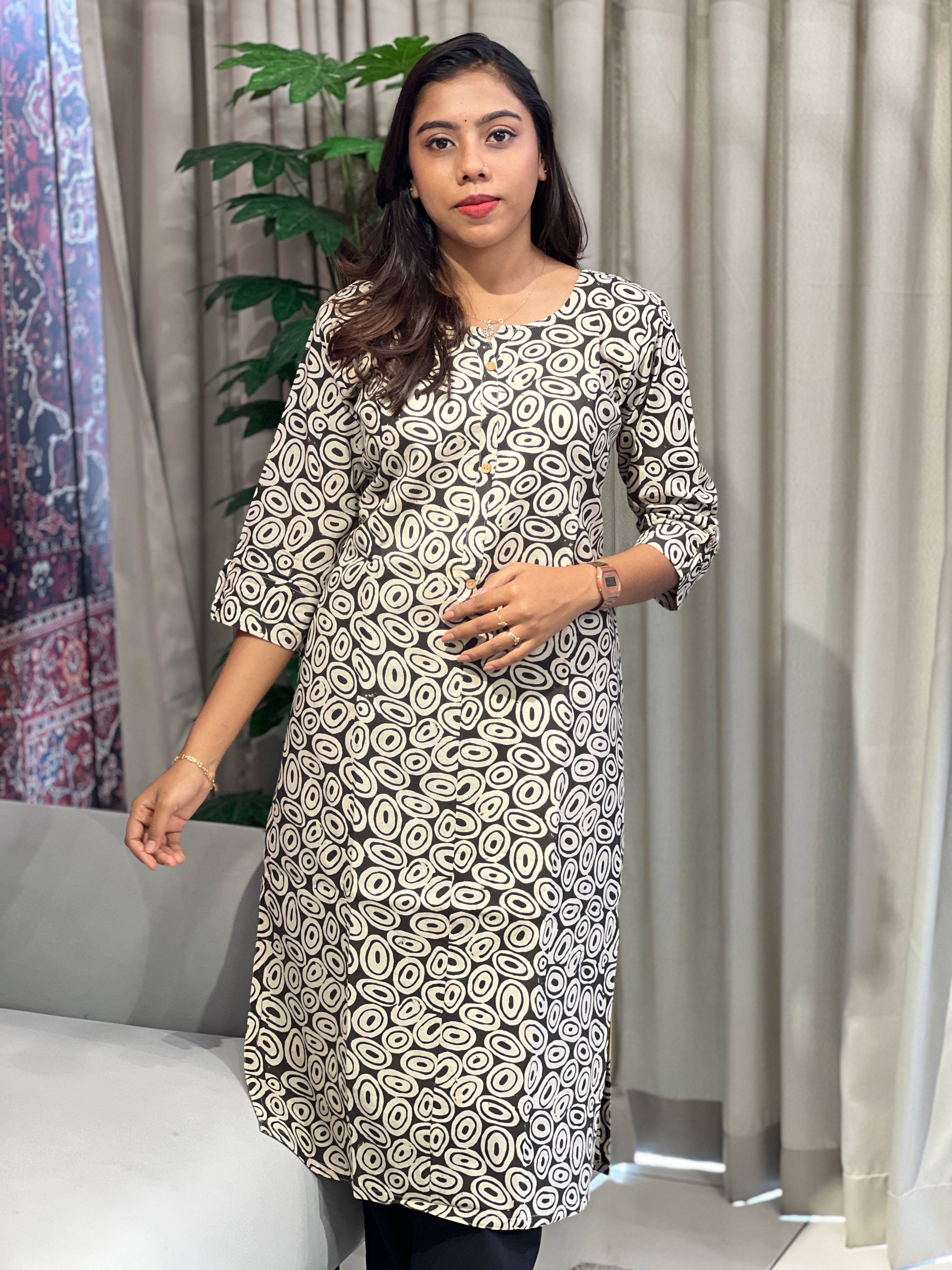 Printed Cotton Kurta | DNT843