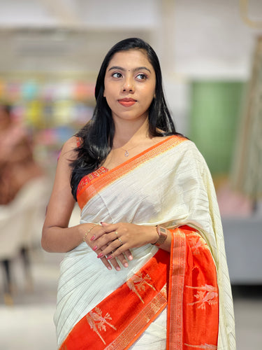 Traditional Banarasi Weaving Patterned Semi Silk Saree | NN347