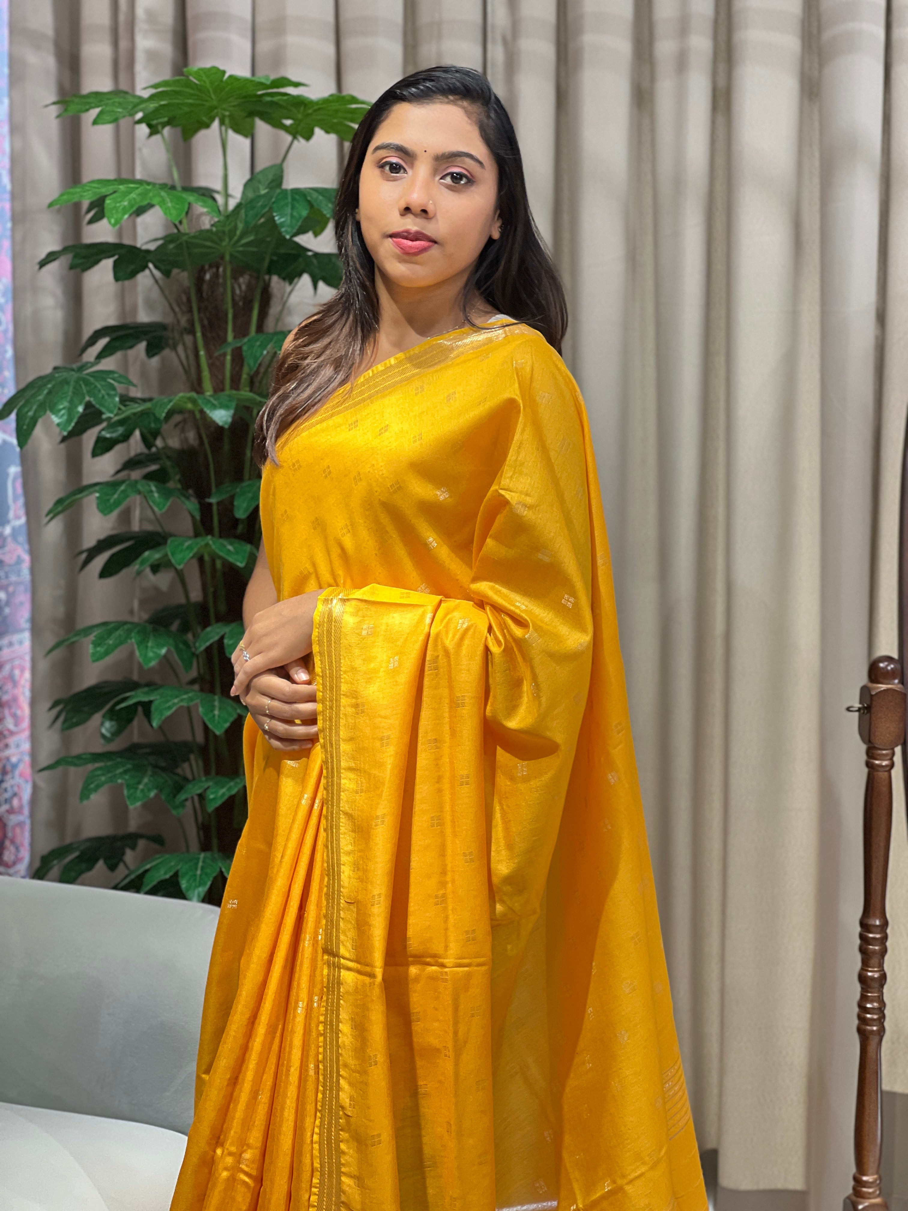 Zari Woven Semi Tussar Saree | NHH596