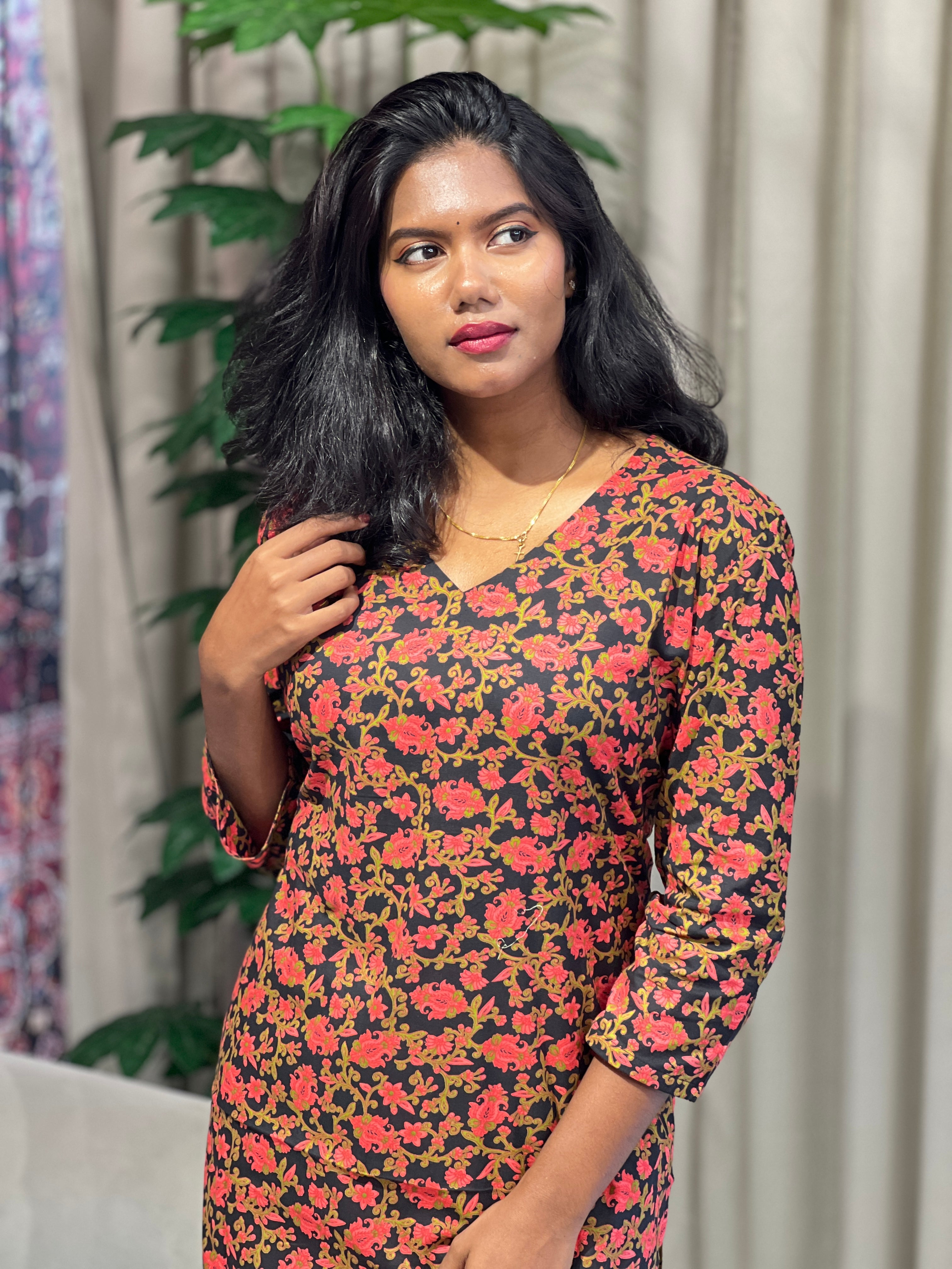 Printed Cotton Kurta | DNT828