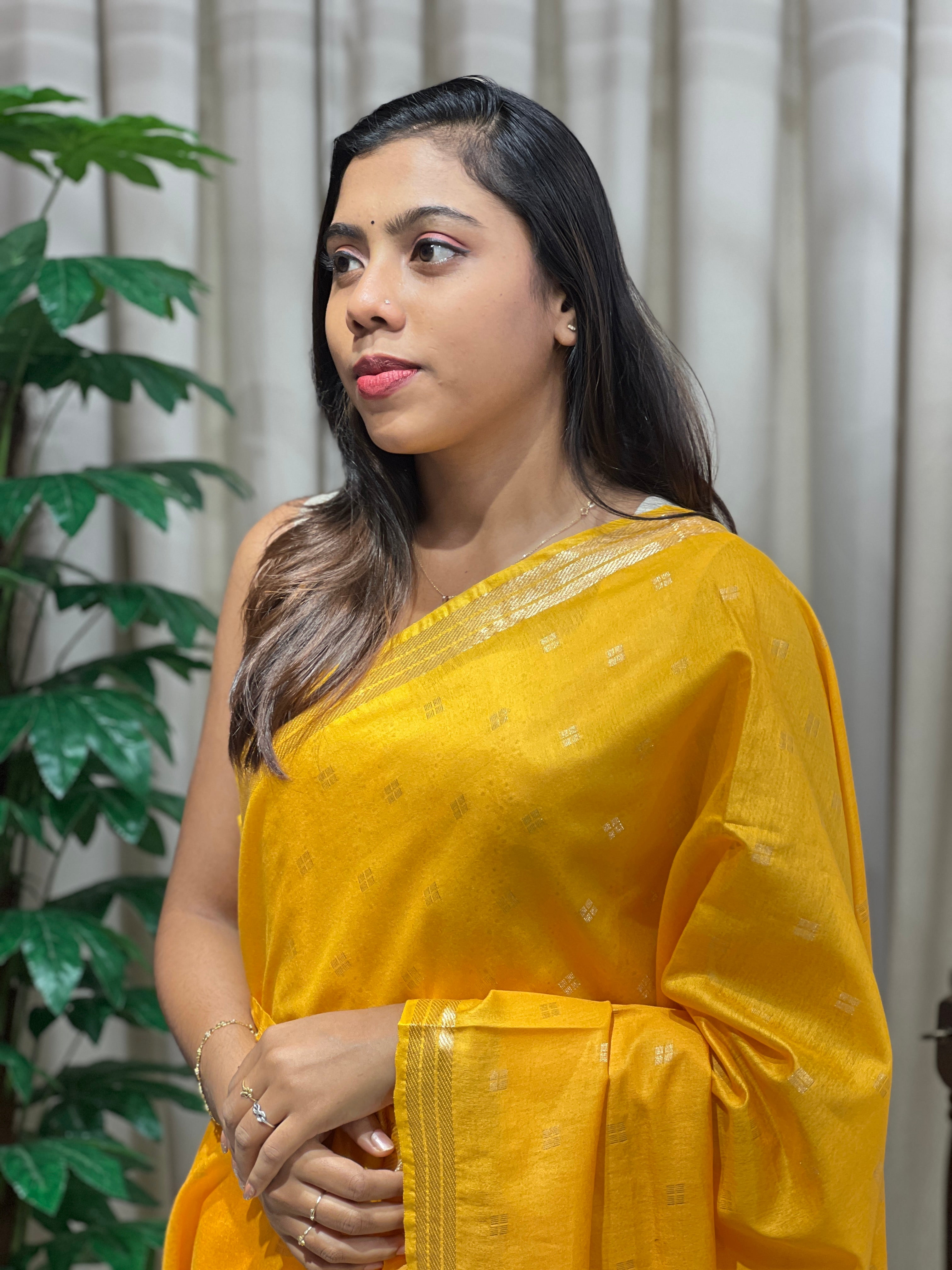 Zari Woven Semi Tussar Saree | NHH596