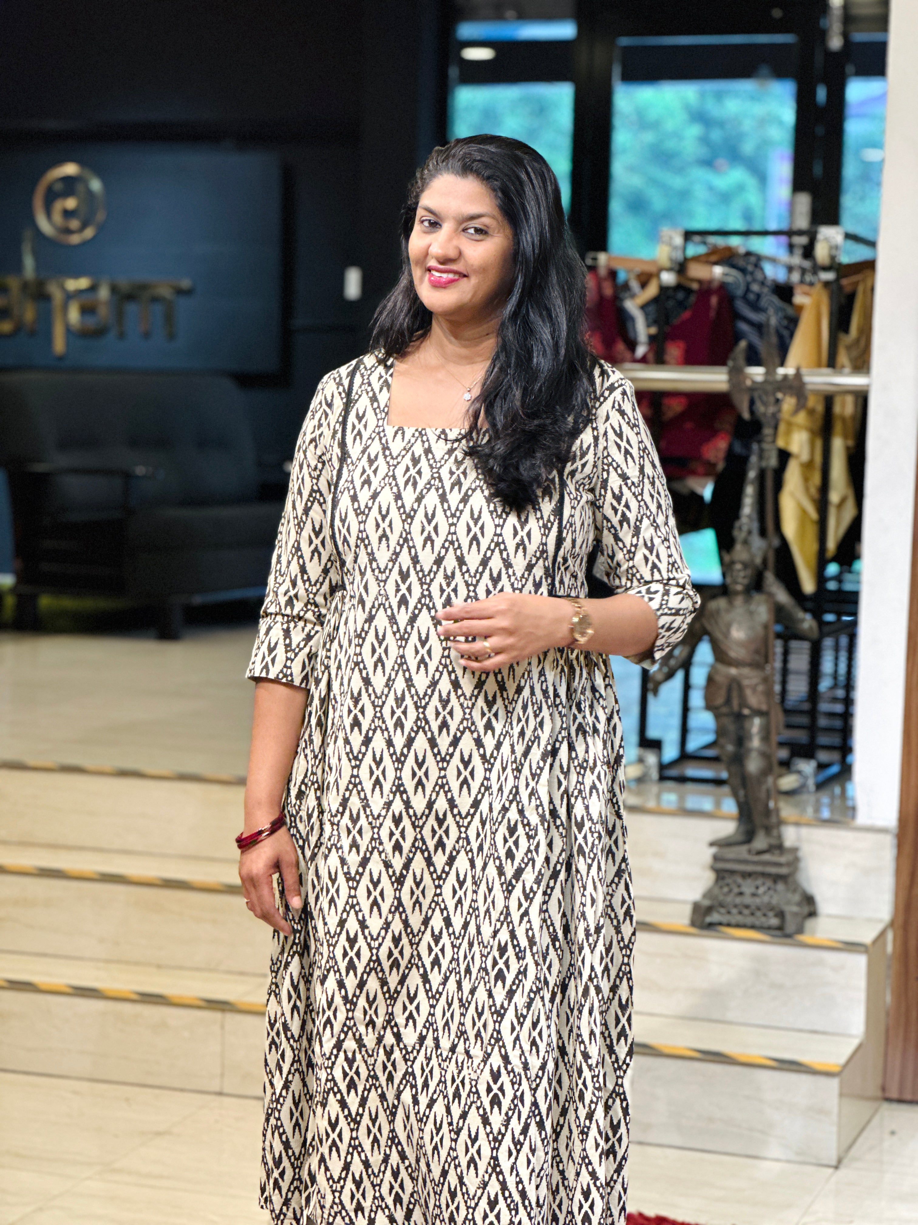 Print Detailed Cotton Kurta | DNT715