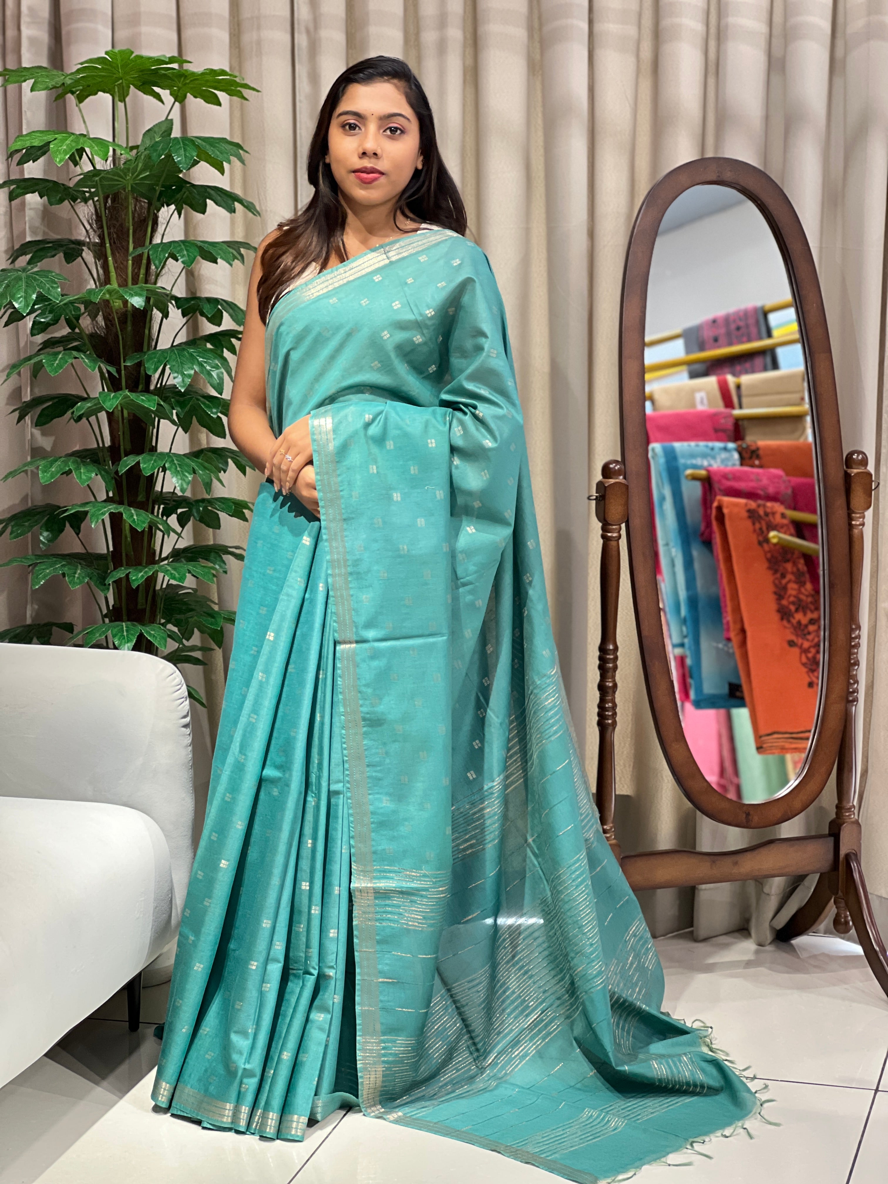 Zari Woven Semi Tussar Saree | NHH595