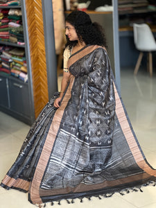 Digital Print Design Semi Tussar Saree | KSD125