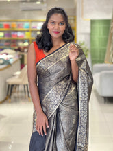 Zari Weaved Leaf Patterned Semi Banarasi Saree | NN350