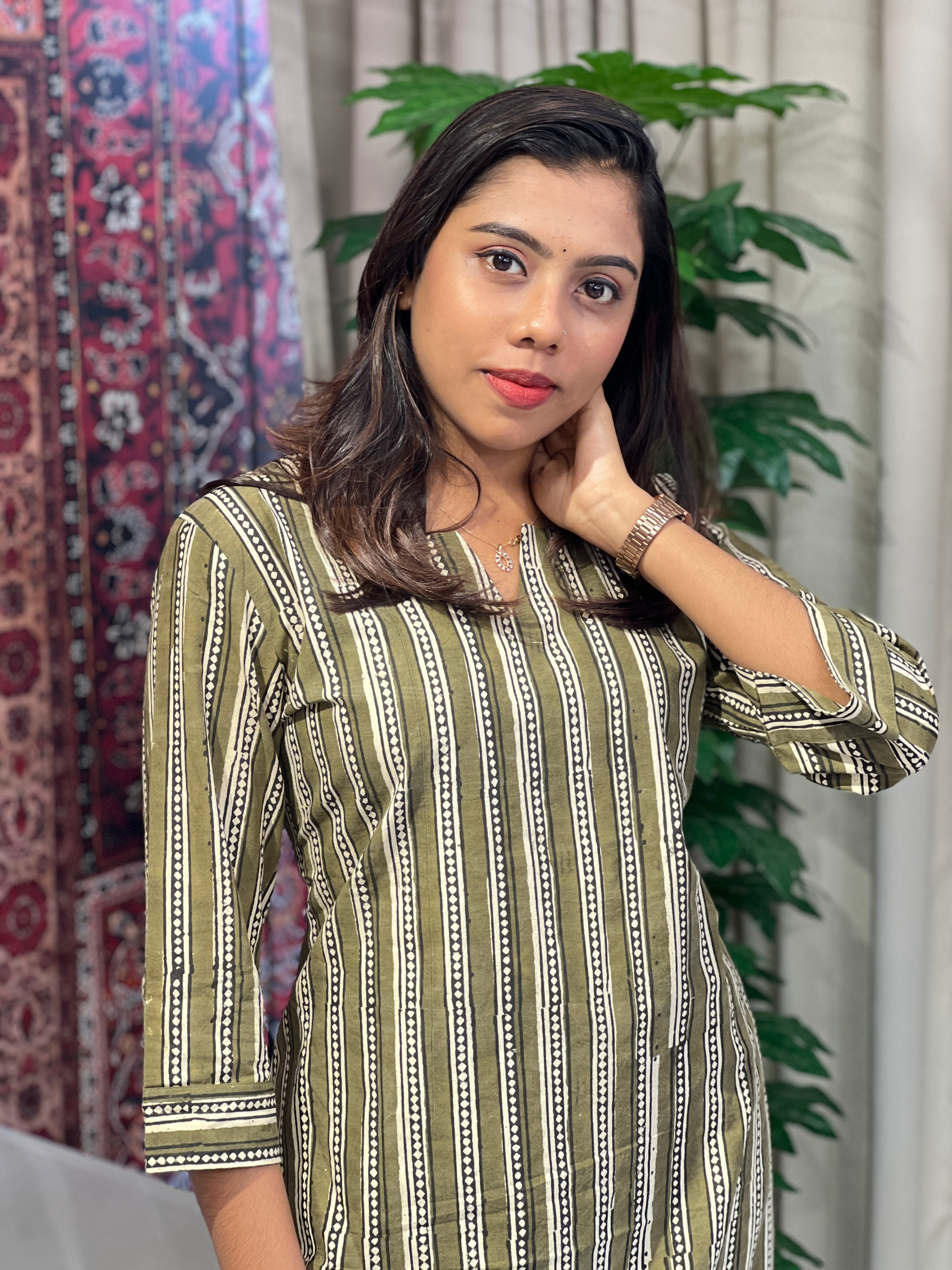 Printed Cotton Kurta | DNT842