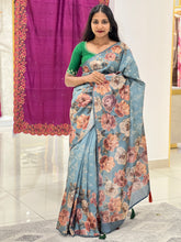 Floral Printed Semi Silk Saree | RP497