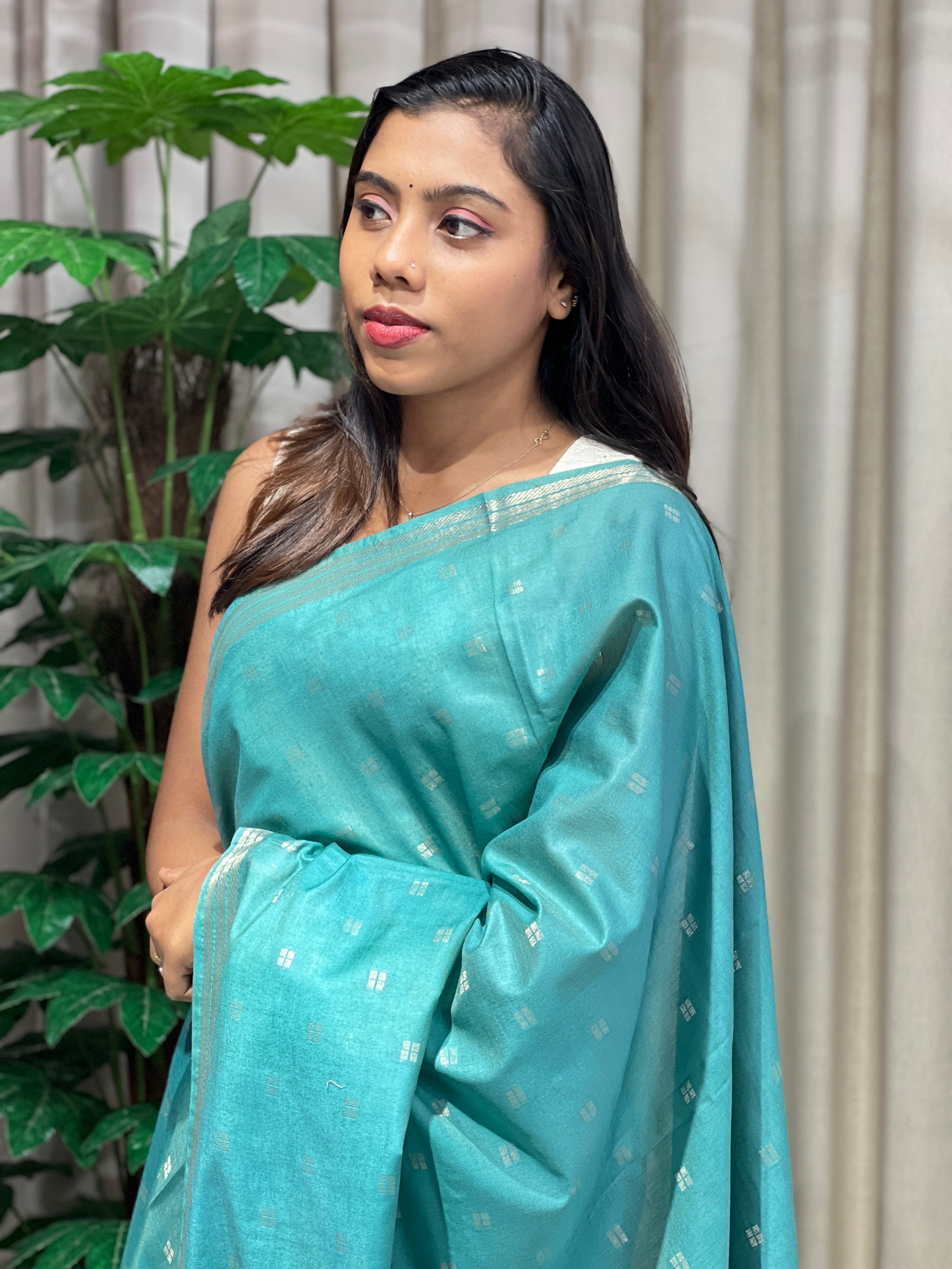 Zari Woven Semi Tussar Saree | NHH595