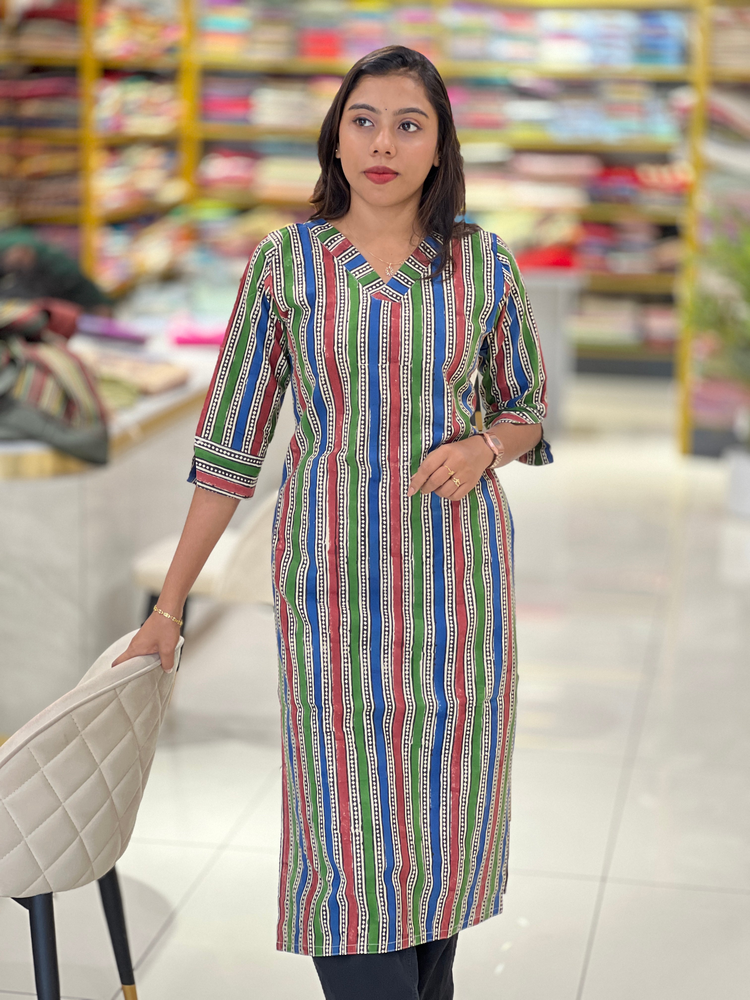 Printed Cotton Kurta | DNT823