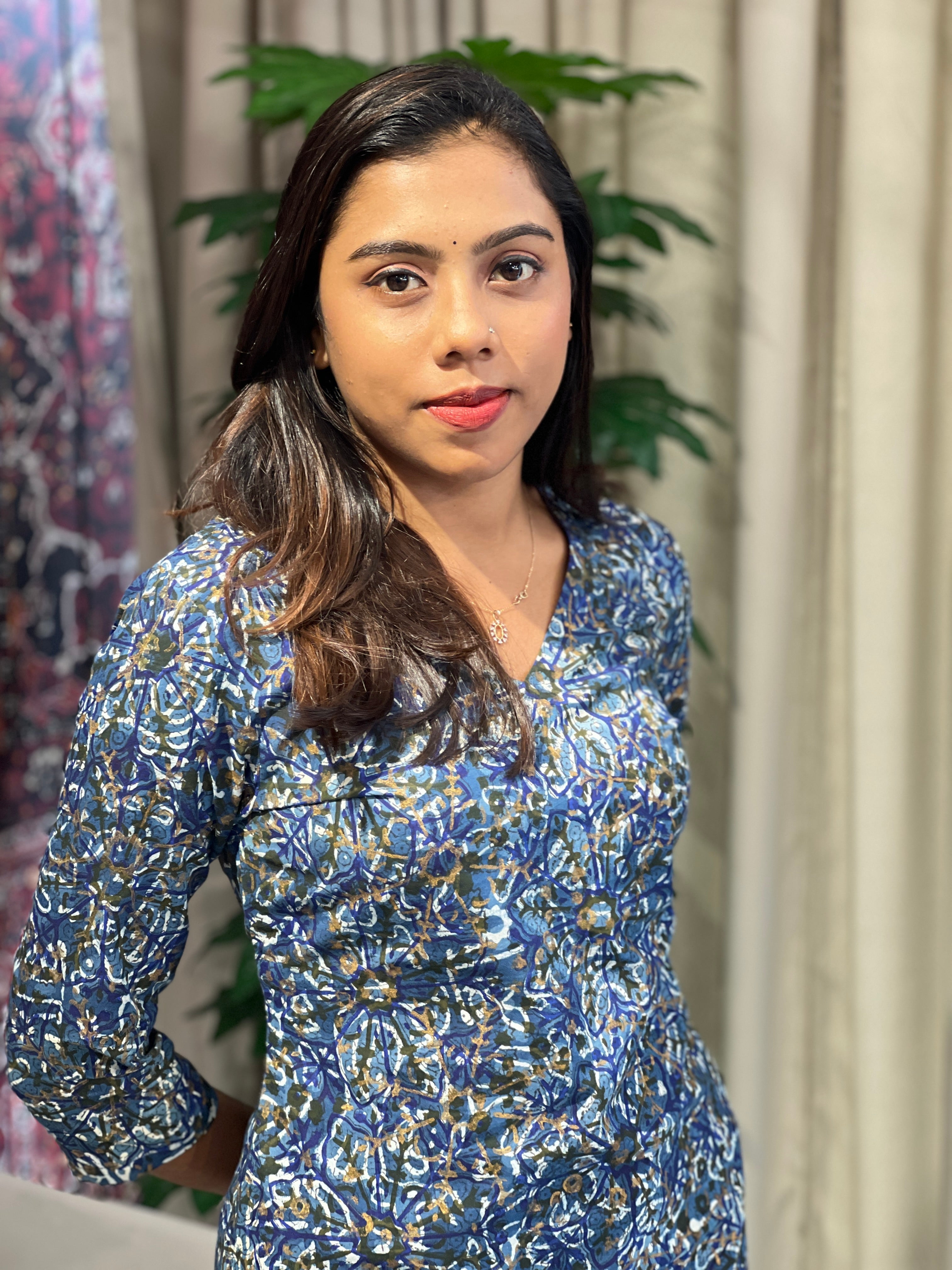 Printed Cotton Kurta | DNT835