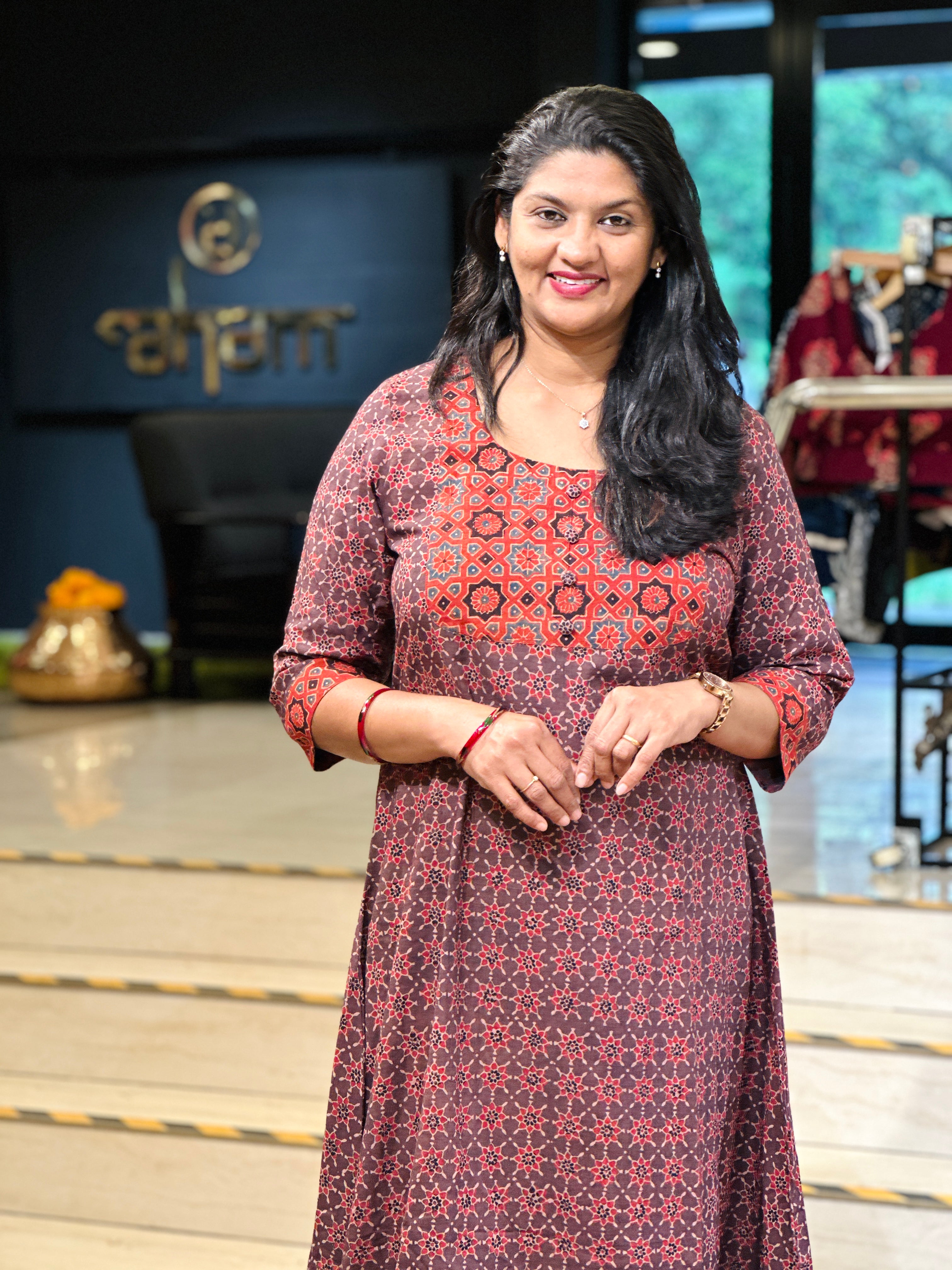 Print Detailed Cotton Kurta | DNT692