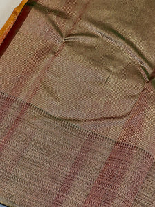 Jaal Pattern With Handloom Kanchipuram Saree | OM243
