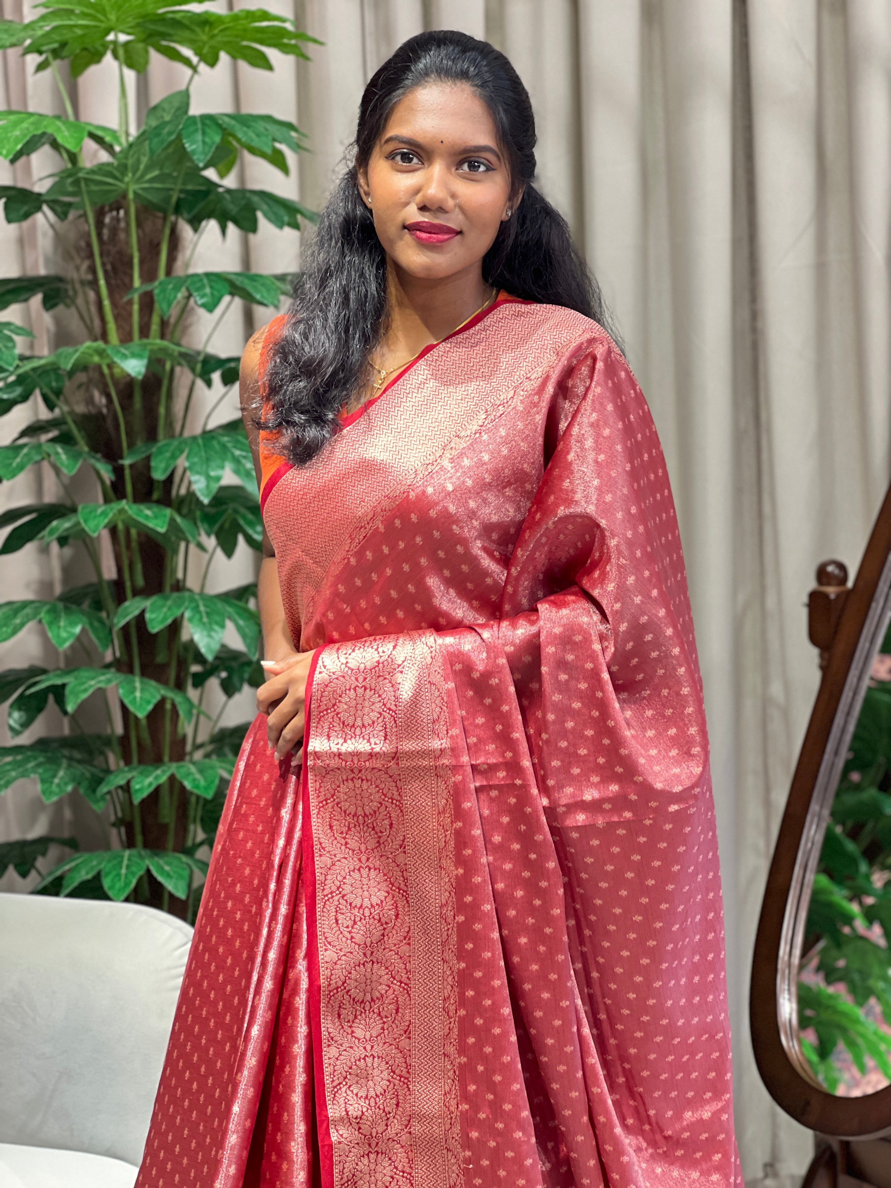 Zari Woven Semi Banarasi Saree | NN453