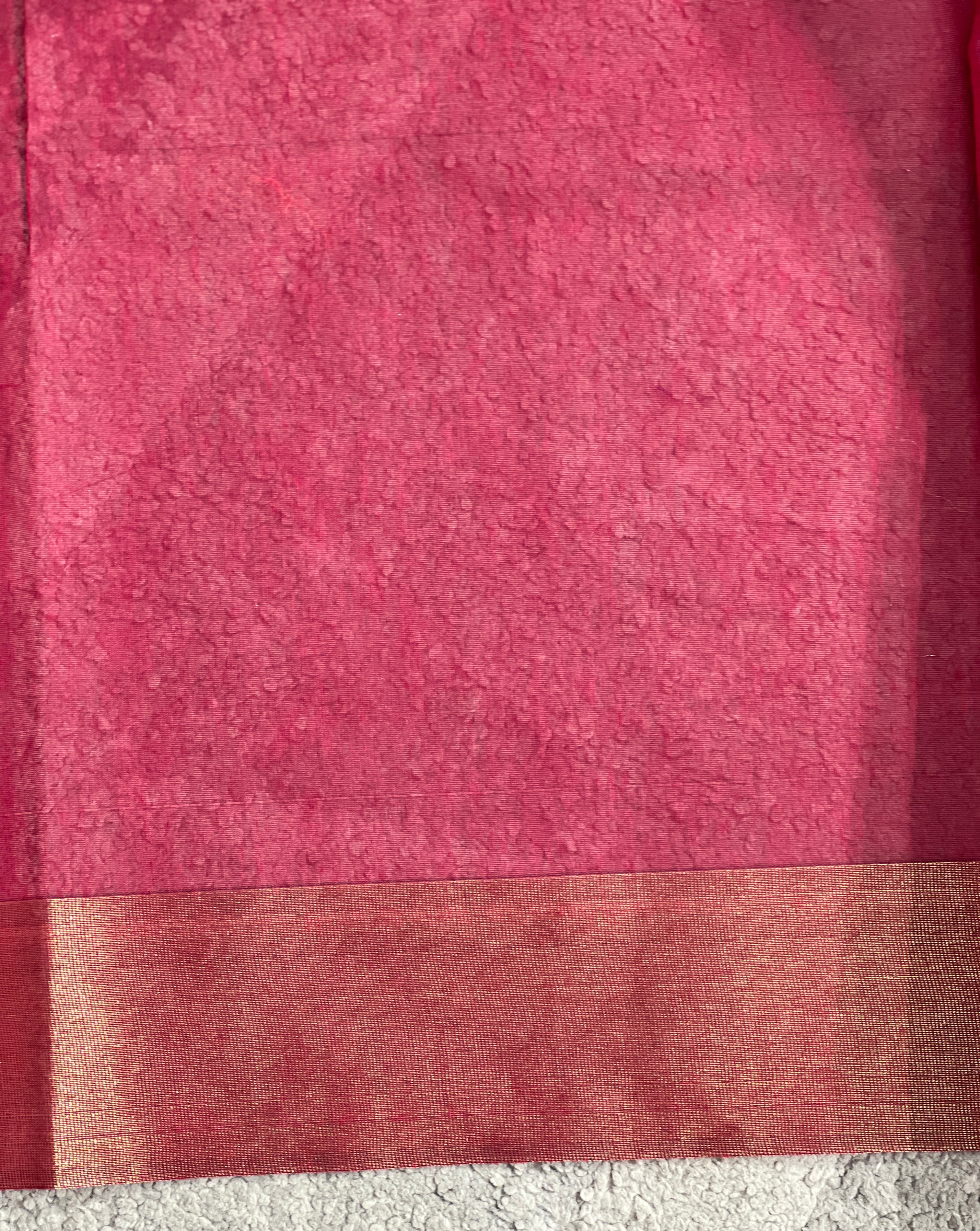 Embroidered Cotton Silk Saree  | RVS145