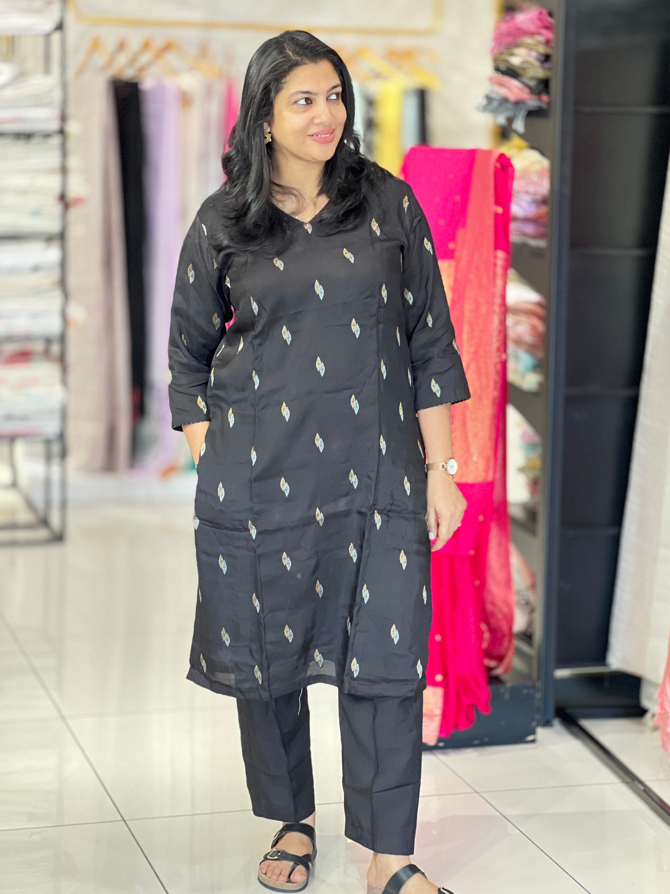 Sona Chandi Woven Buta Viscose Silk Co-ord Set | YNG1812