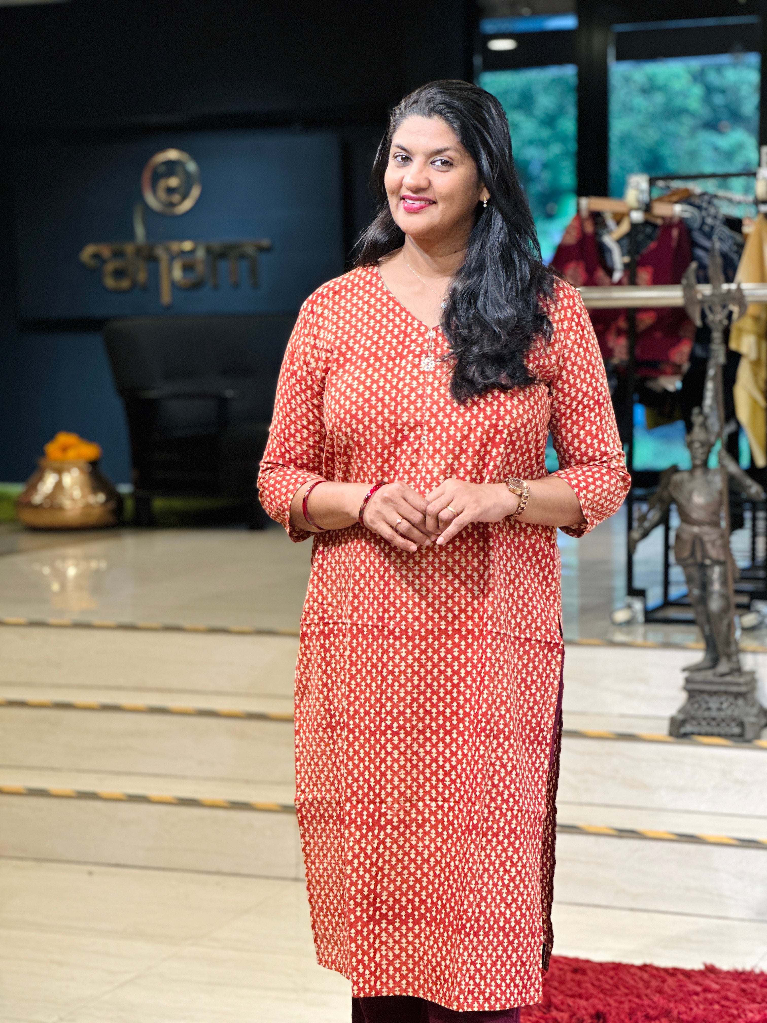 Print Detailed Cotton Kurta | DNT725