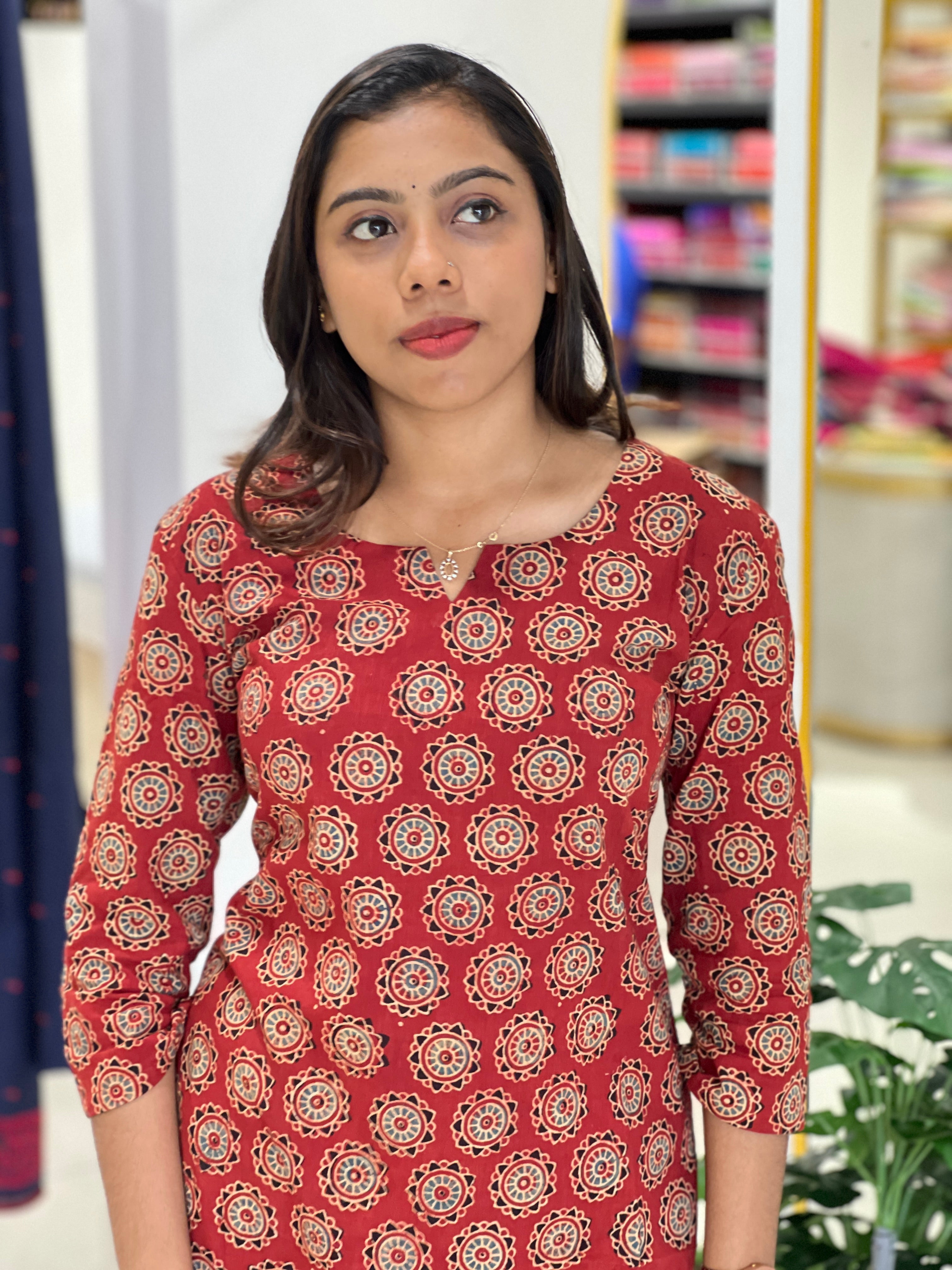 Printed Cotton Kurta | DNT830