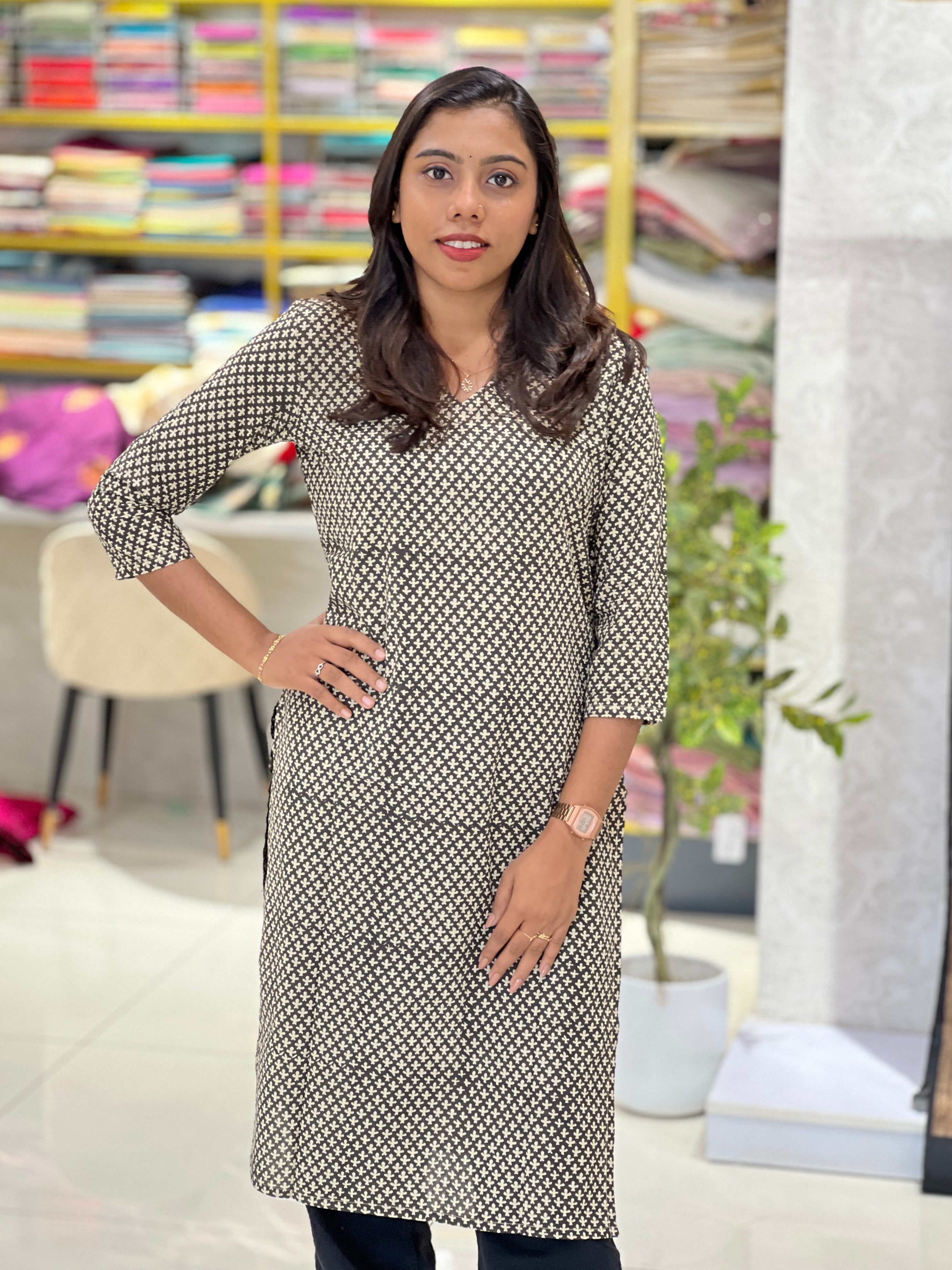 Printed Cotton Kurta | DNT821