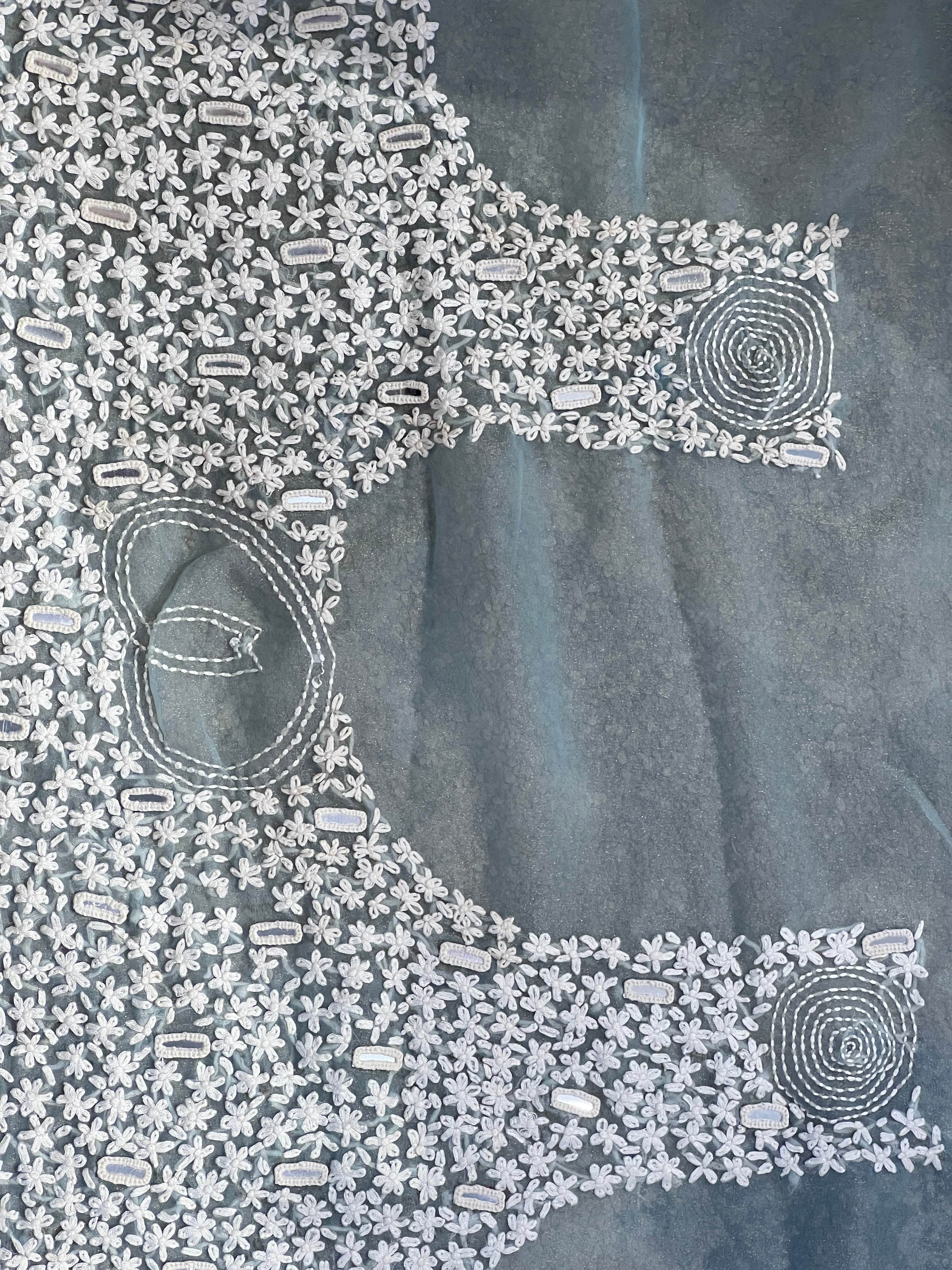 Hand Embroidery Detailed Shimmer Georgette Saree | BLD2060