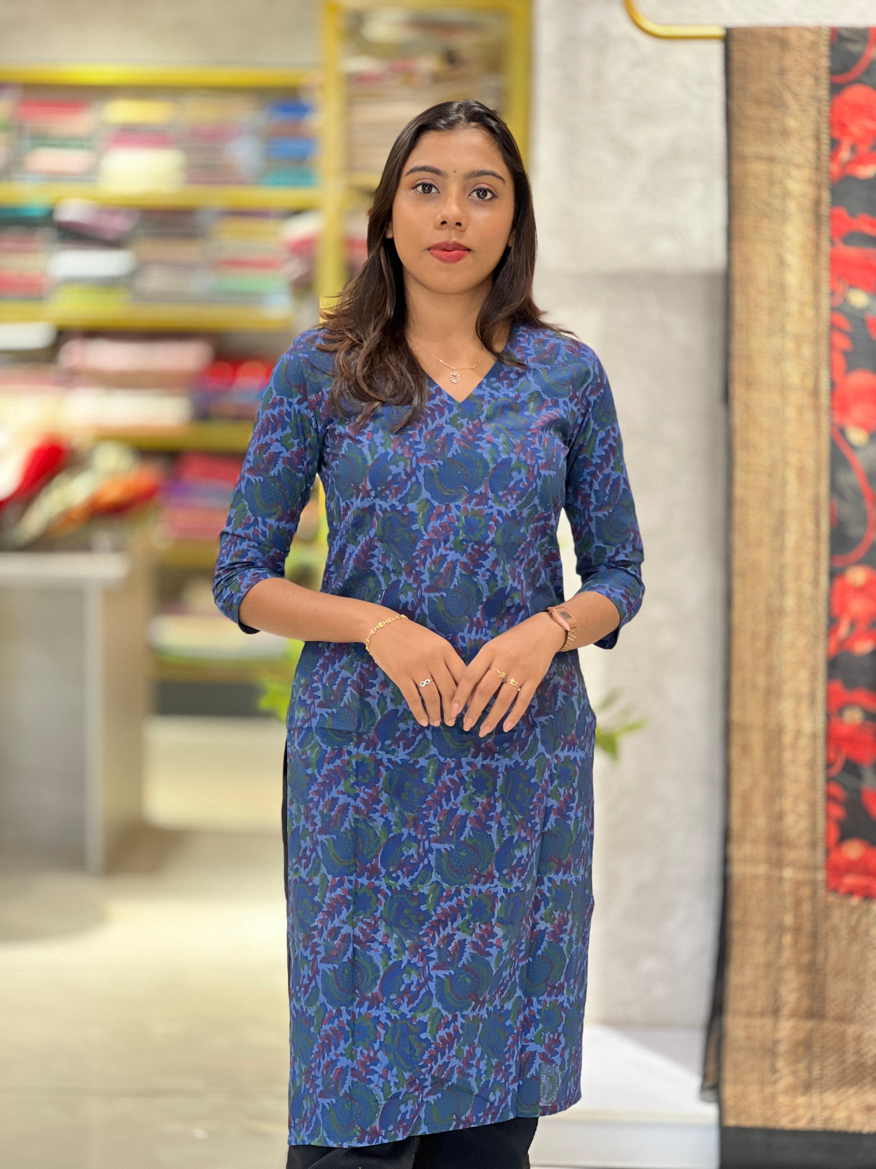 Printed Cotton Kurta | DNT827