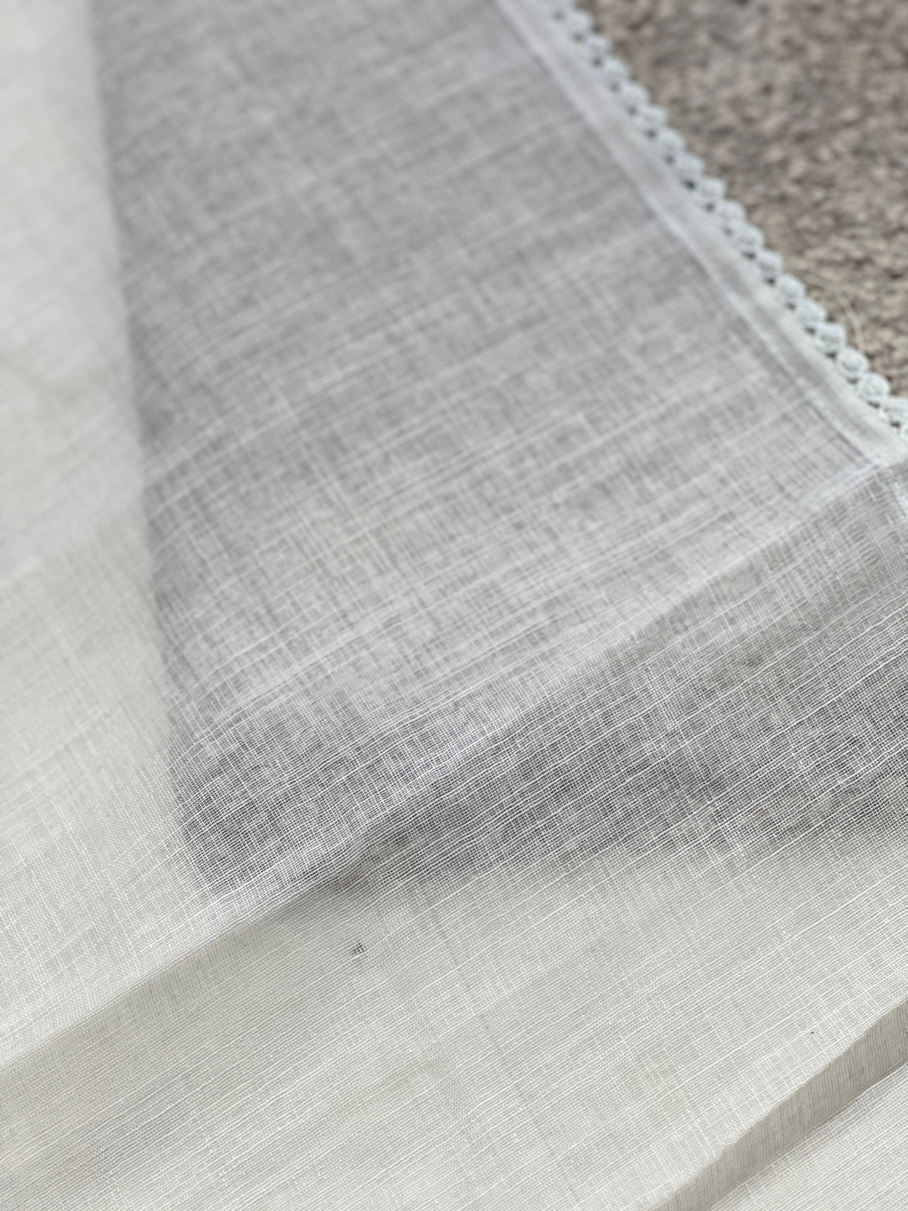 Embroidery Detailed Linen Cotton Saree | BLD2016