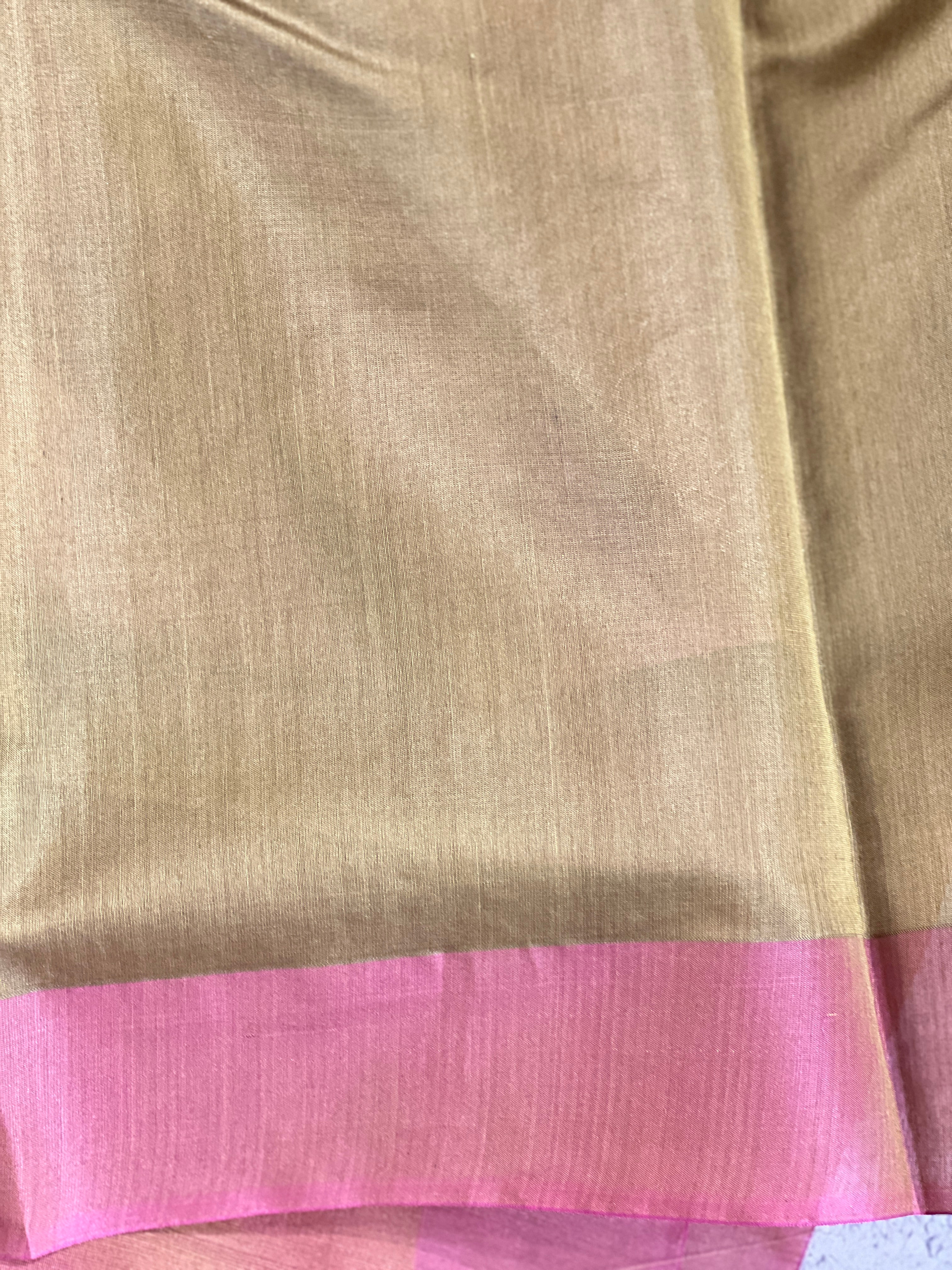 Stripe Woven Pattern Cotton Silk Saree | KTS195
