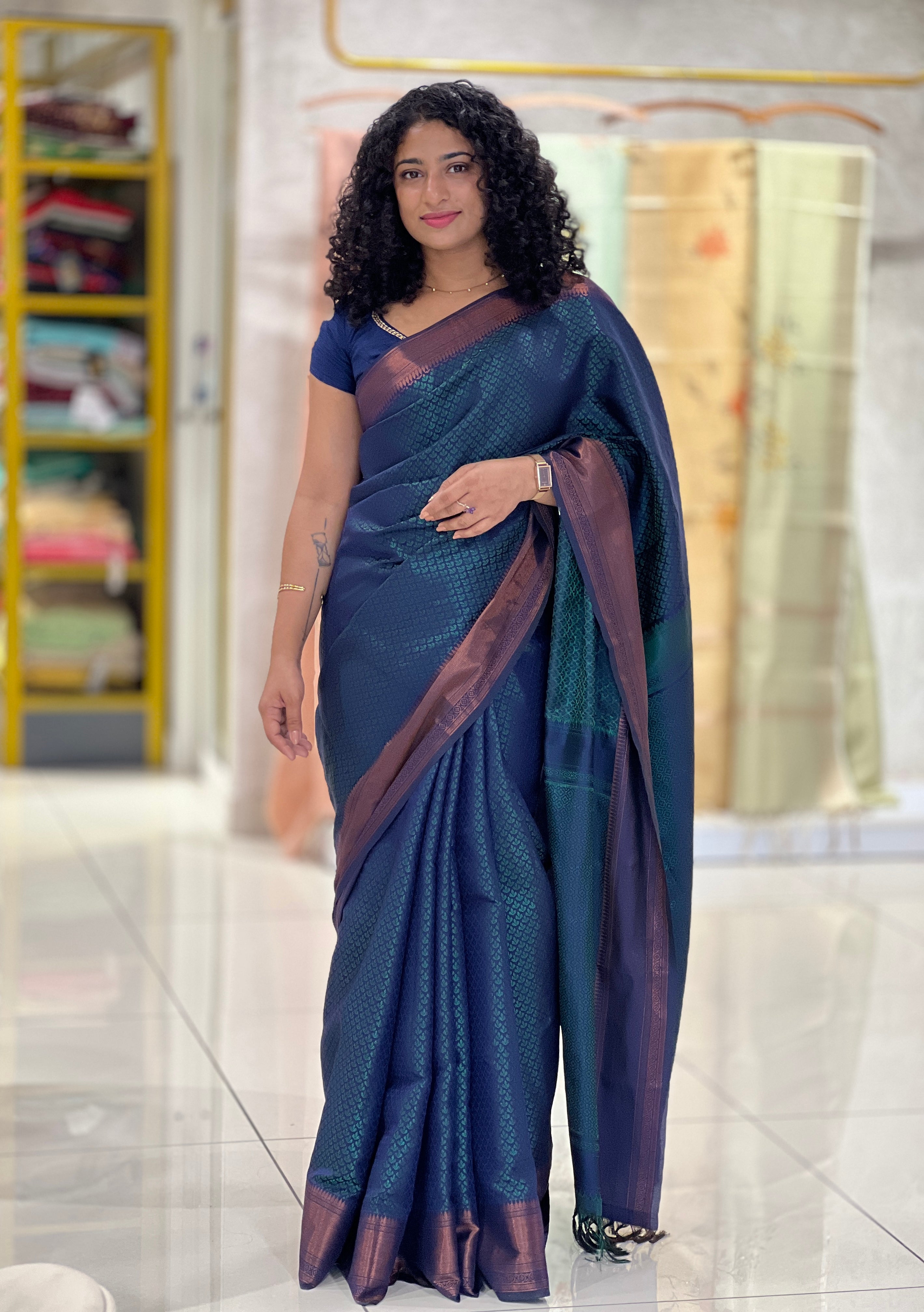 Zari Woven Semi Silk Saree | KF148