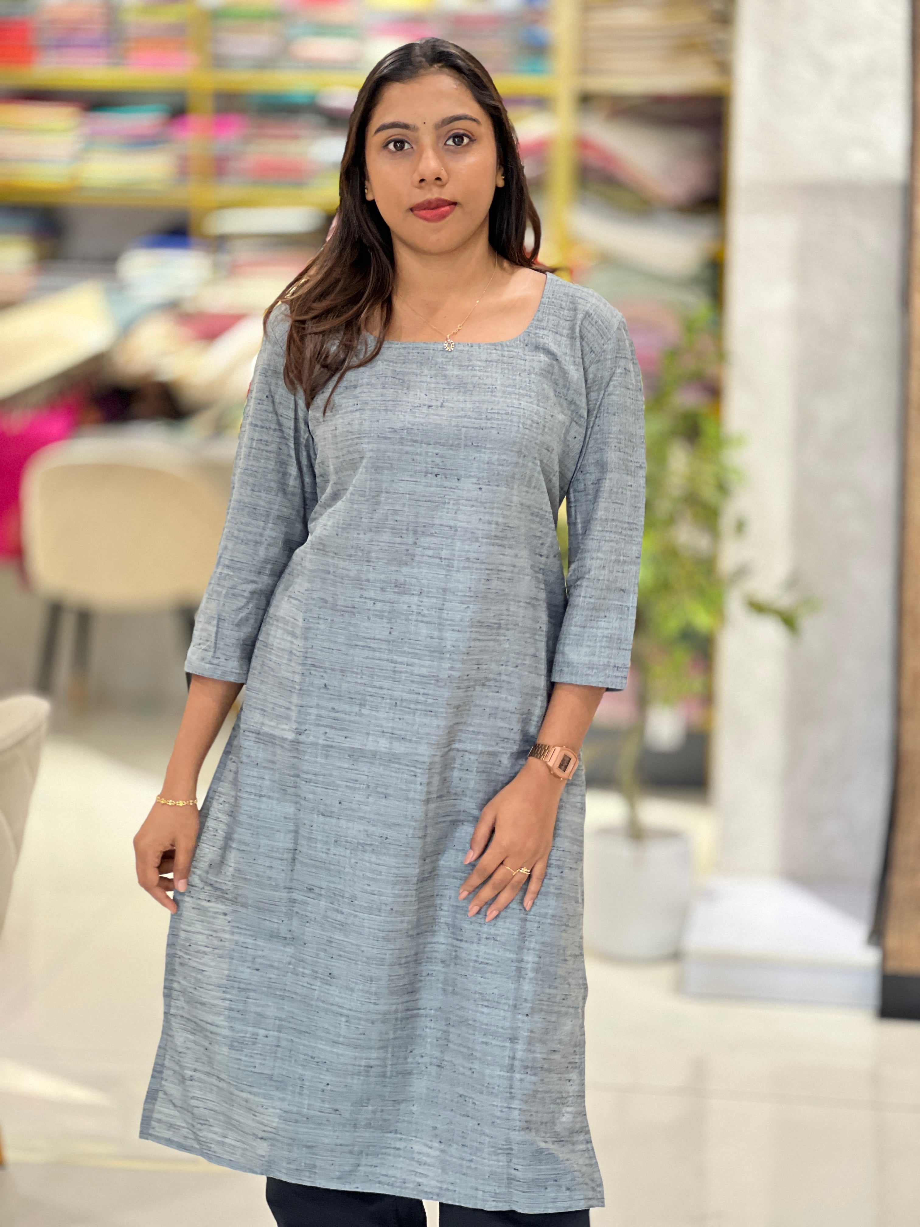Solid Raw Cotton Kurta | DNT825