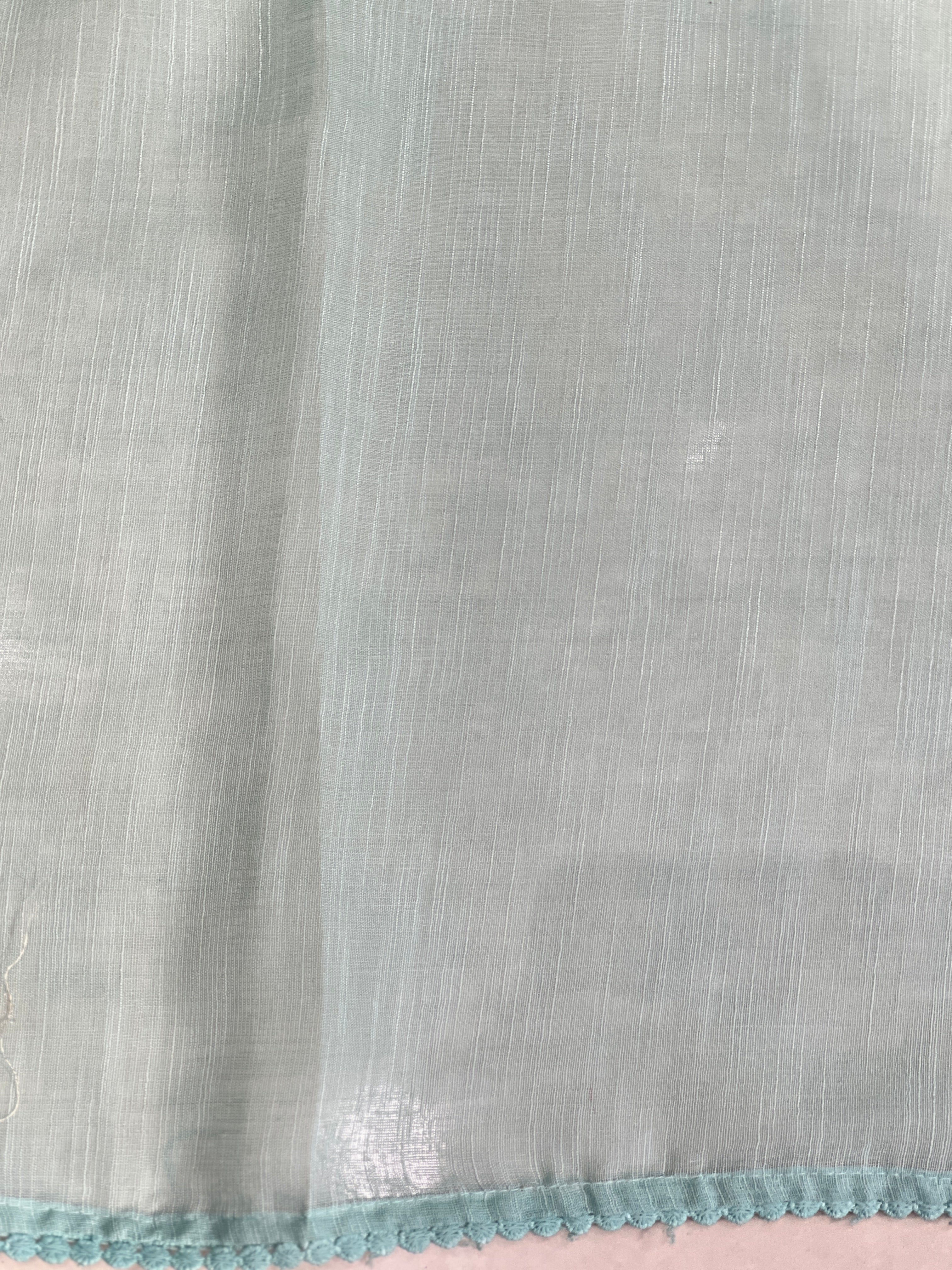 Embroidery Detailed Linen Cotton Saree | BLD2019