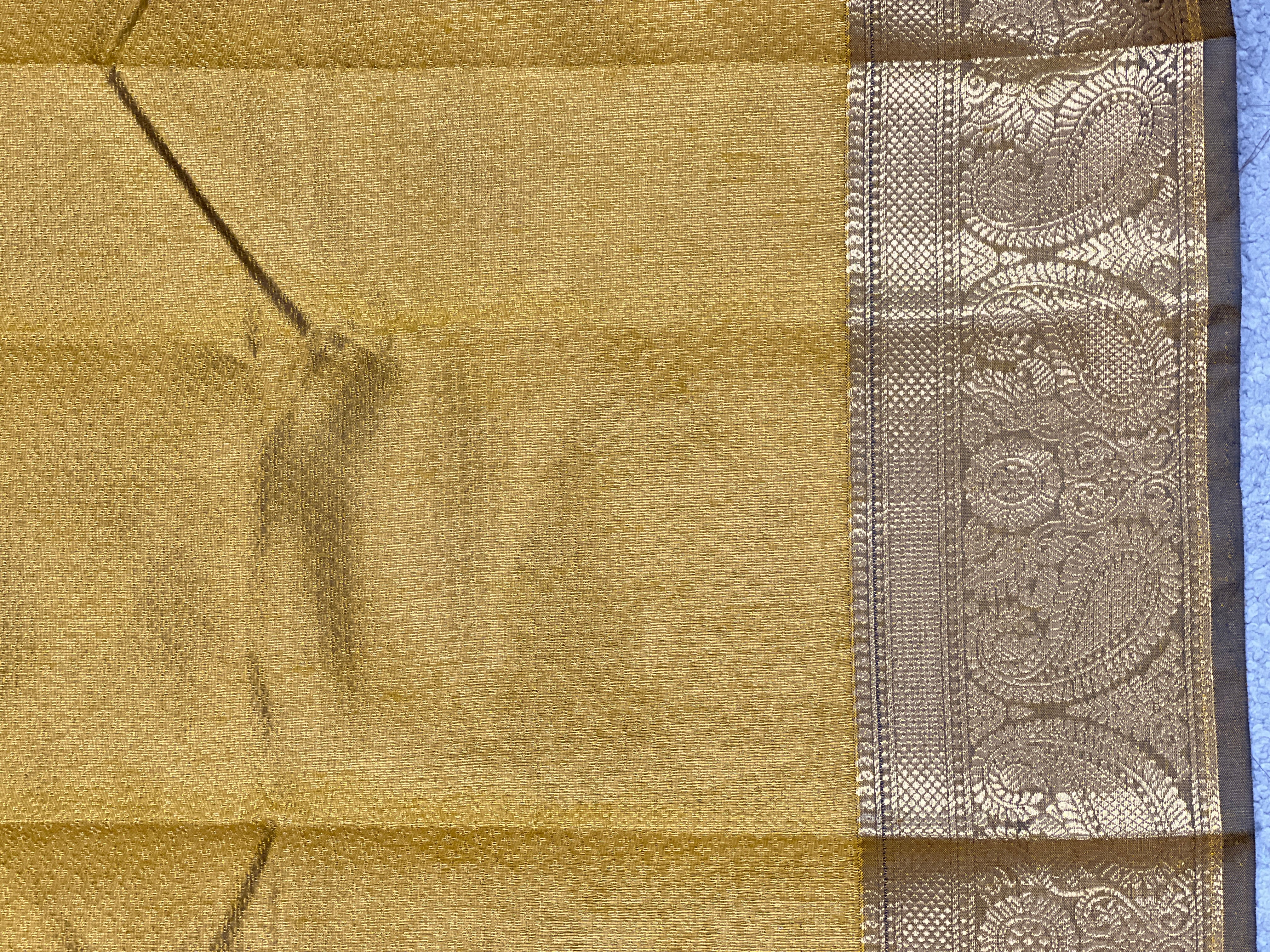 Traditional Three-Paisley Design Raw Silk Power Loom Saree | RVS166