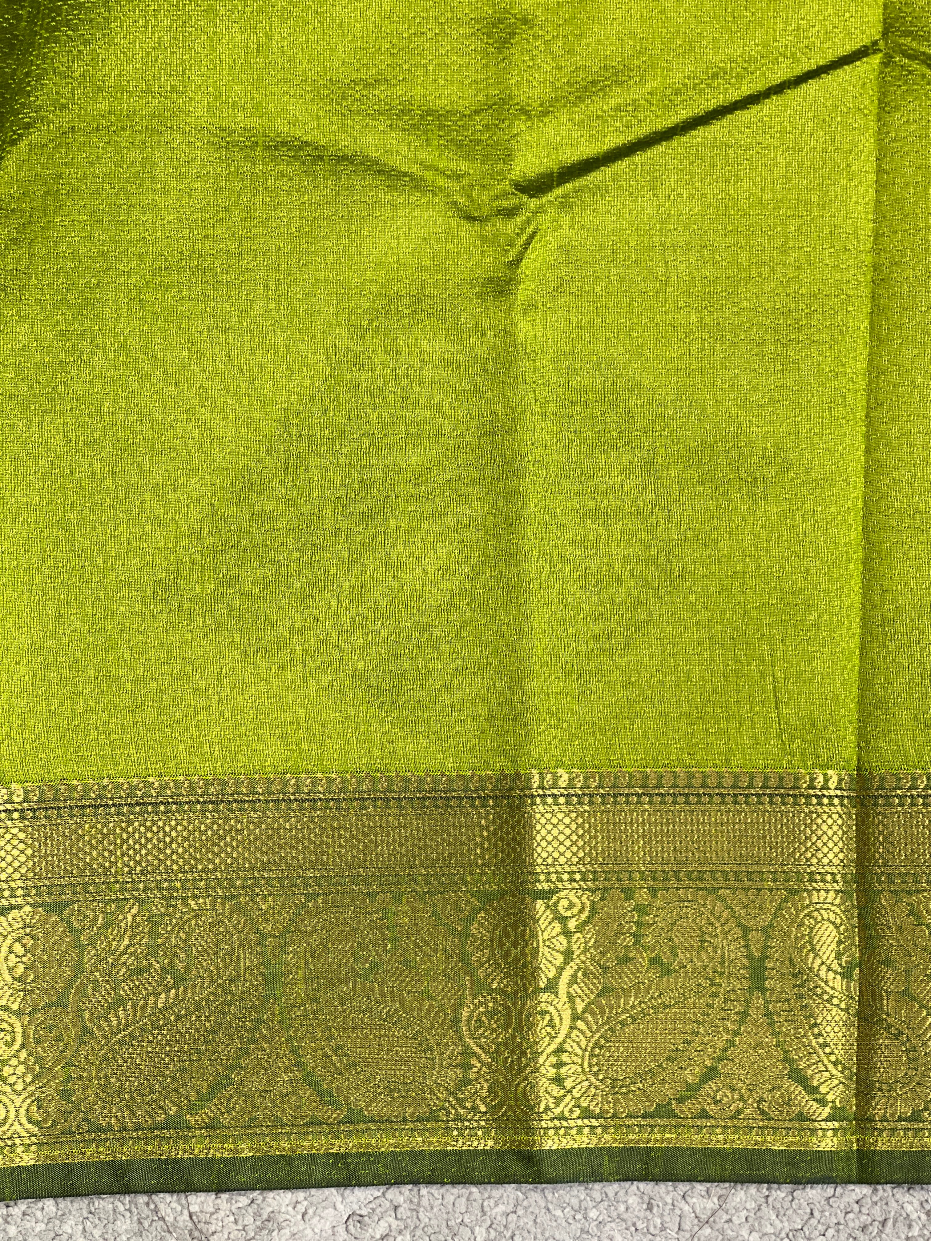 Traditional Three-Paisley Design Raw Silk Power Loom Saree | RVS162