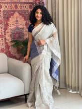 Silver Zari Weaving Pure Tissue Saree | AHD342