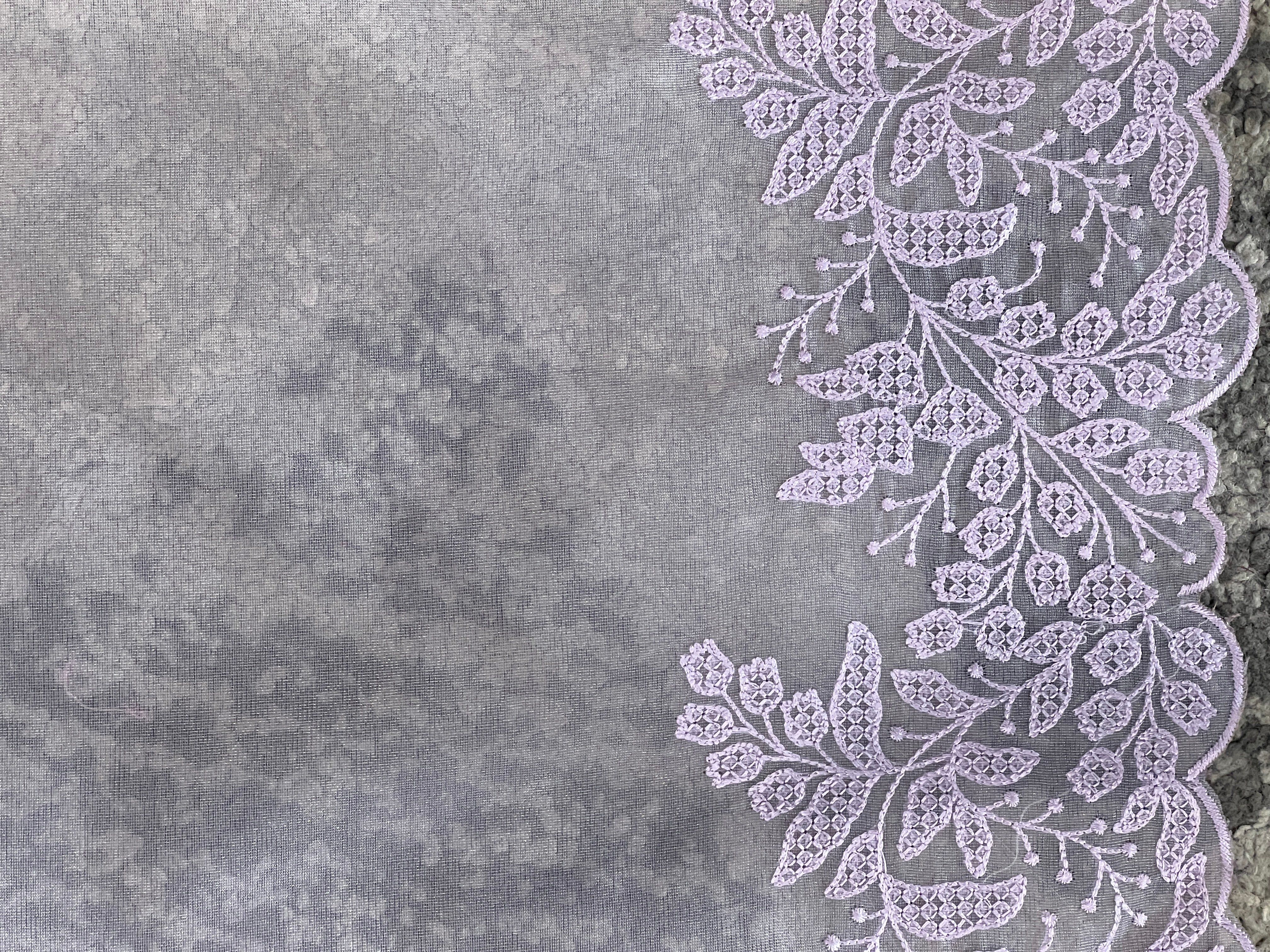 Floral Embroidery Organza Saree | SBP769