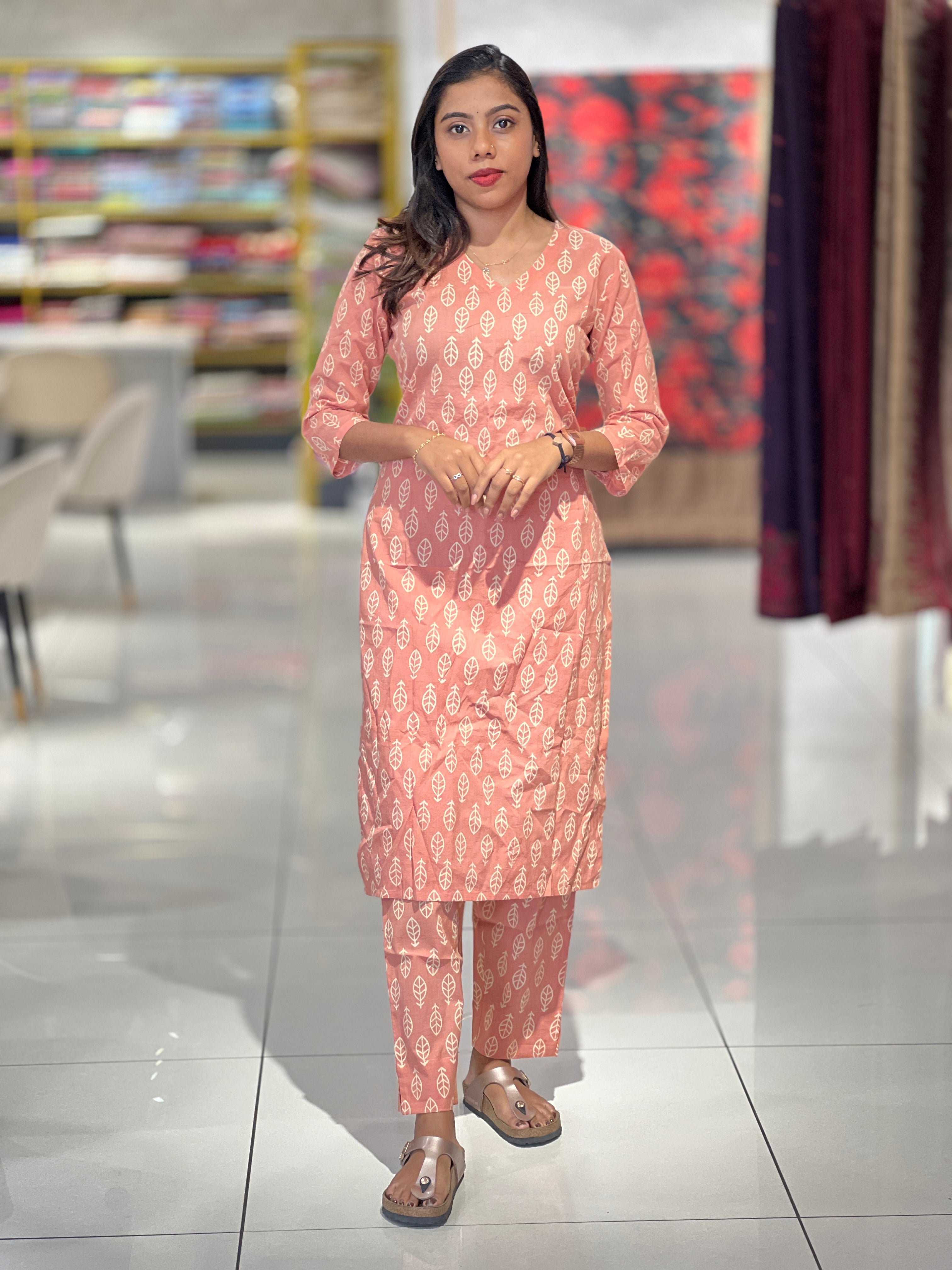 Printed Cotton Kurta Set  | DNT852